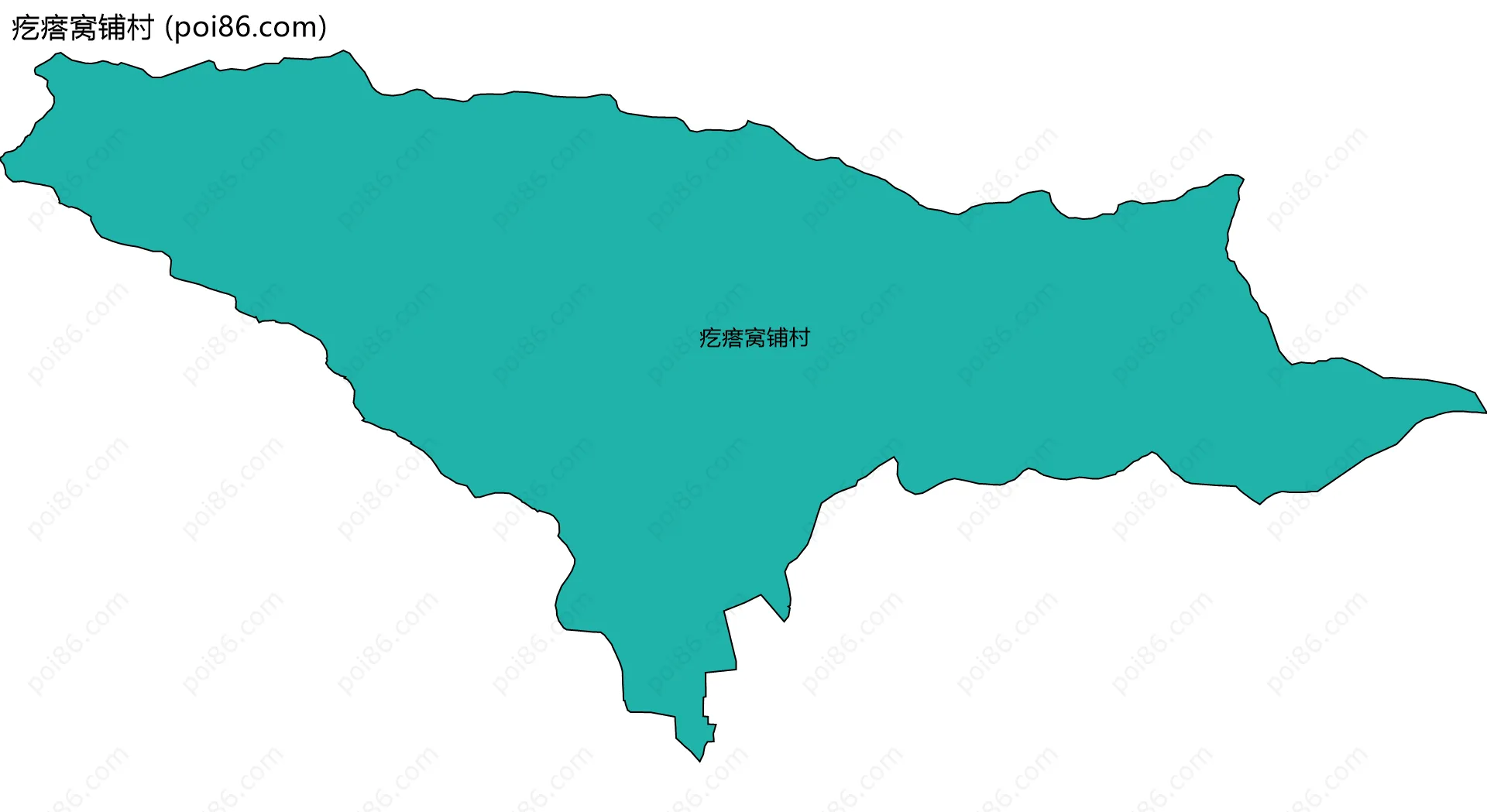 疙瘩窝铺村边界地图