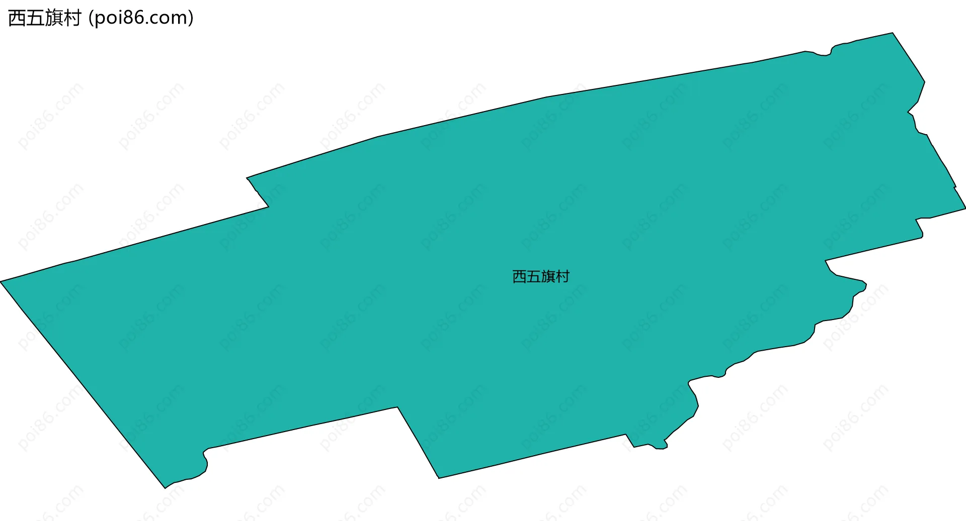 西五旗村边界地图