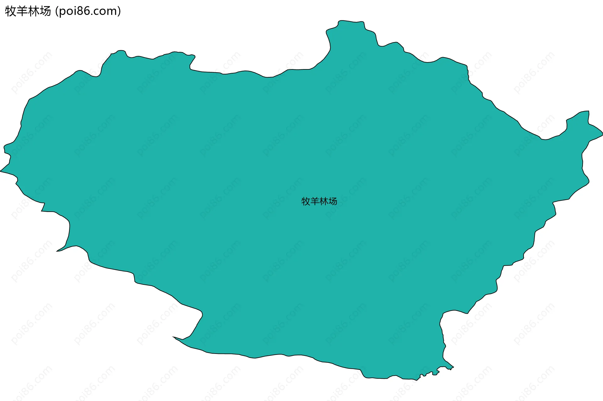牧羊林场边界地图