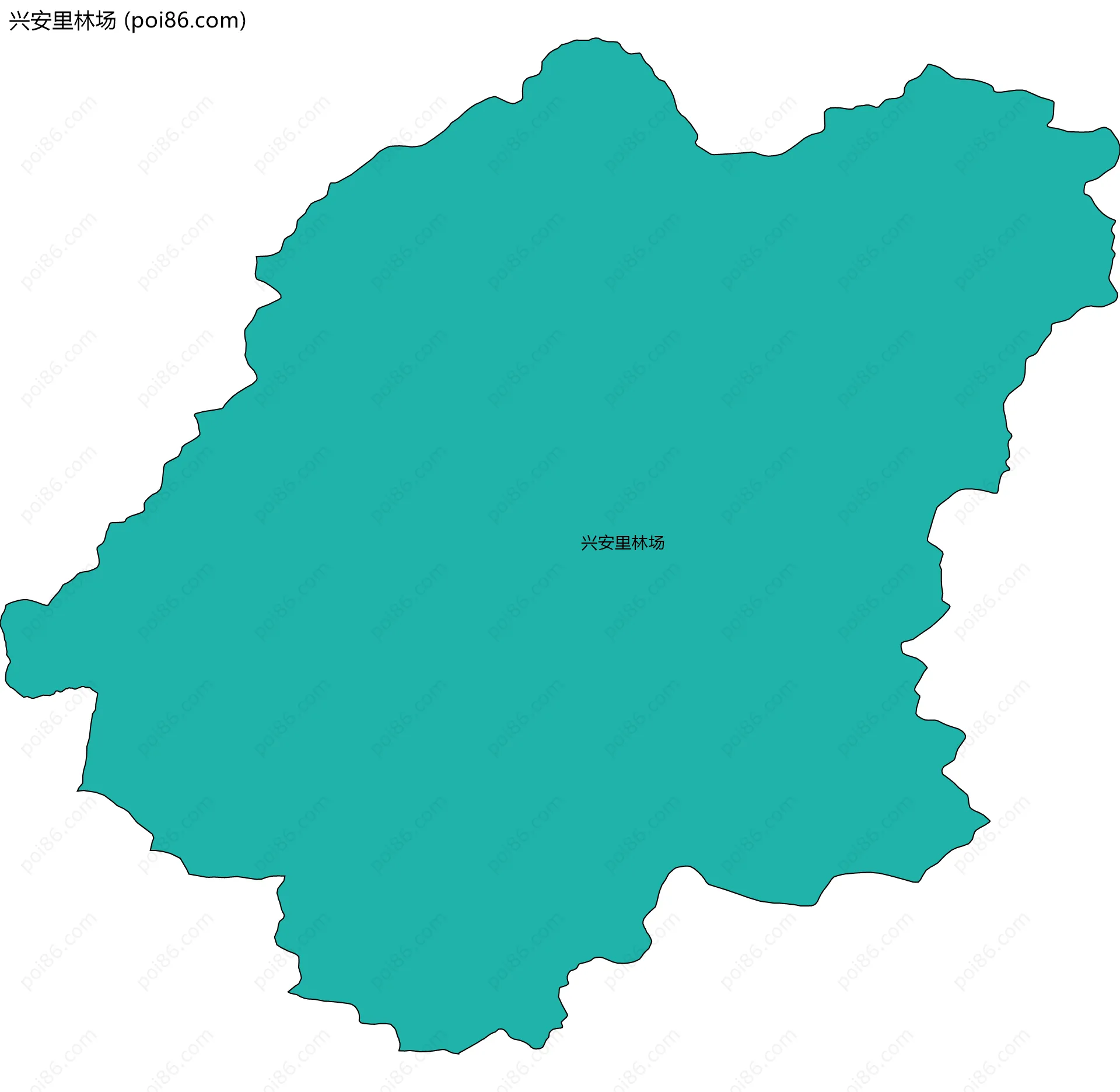 兴安里林场边界地图