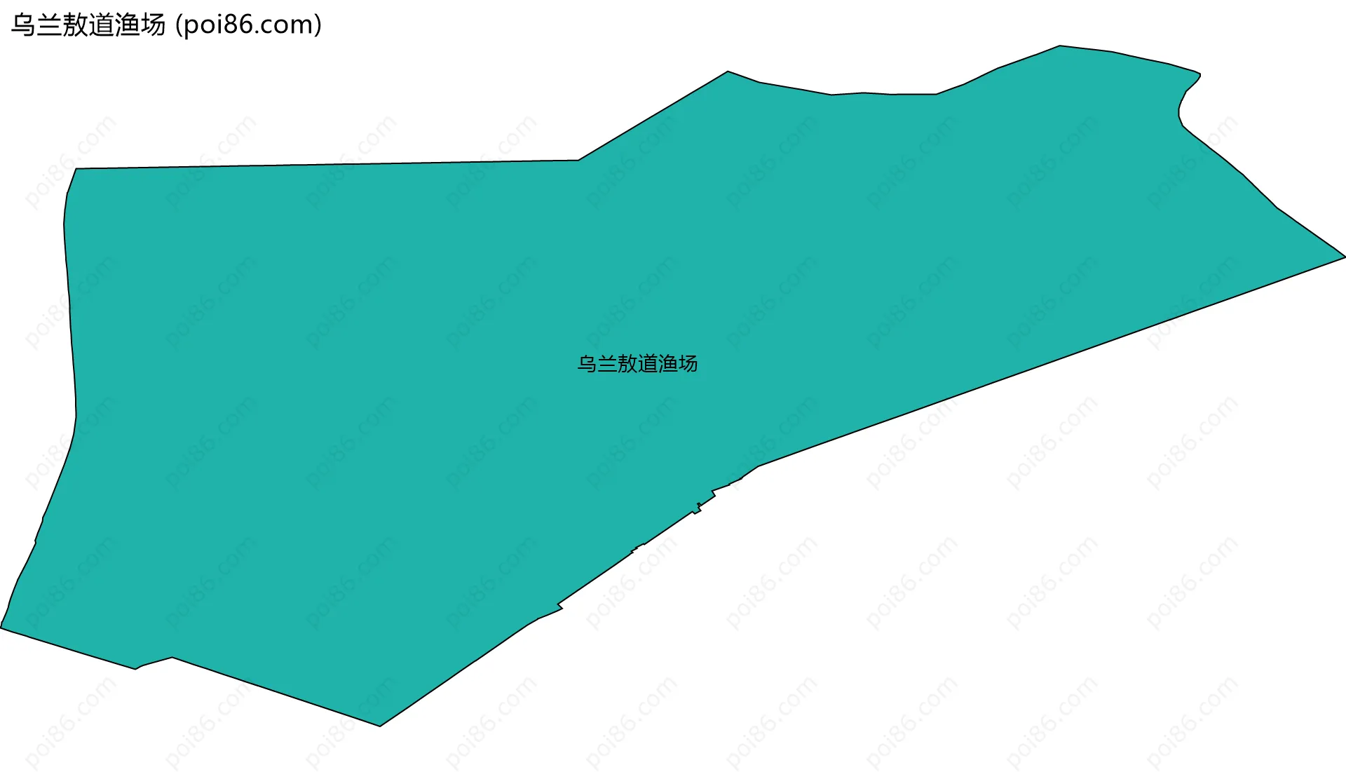 乌兰敖道渔场边界地图(五级行政区划)