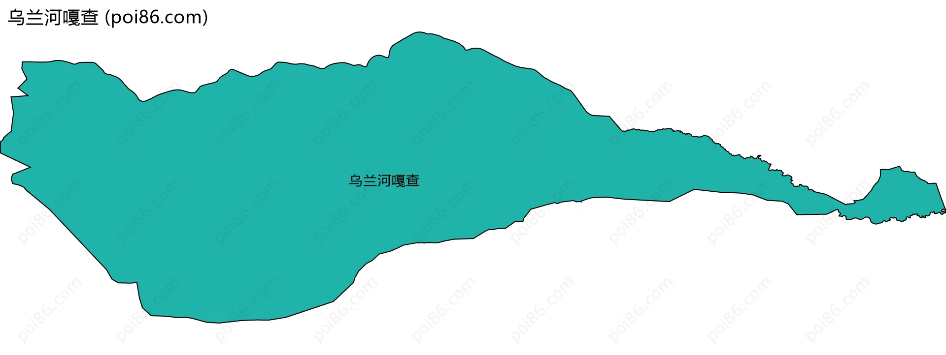 乌兰河嘎查边界地图
