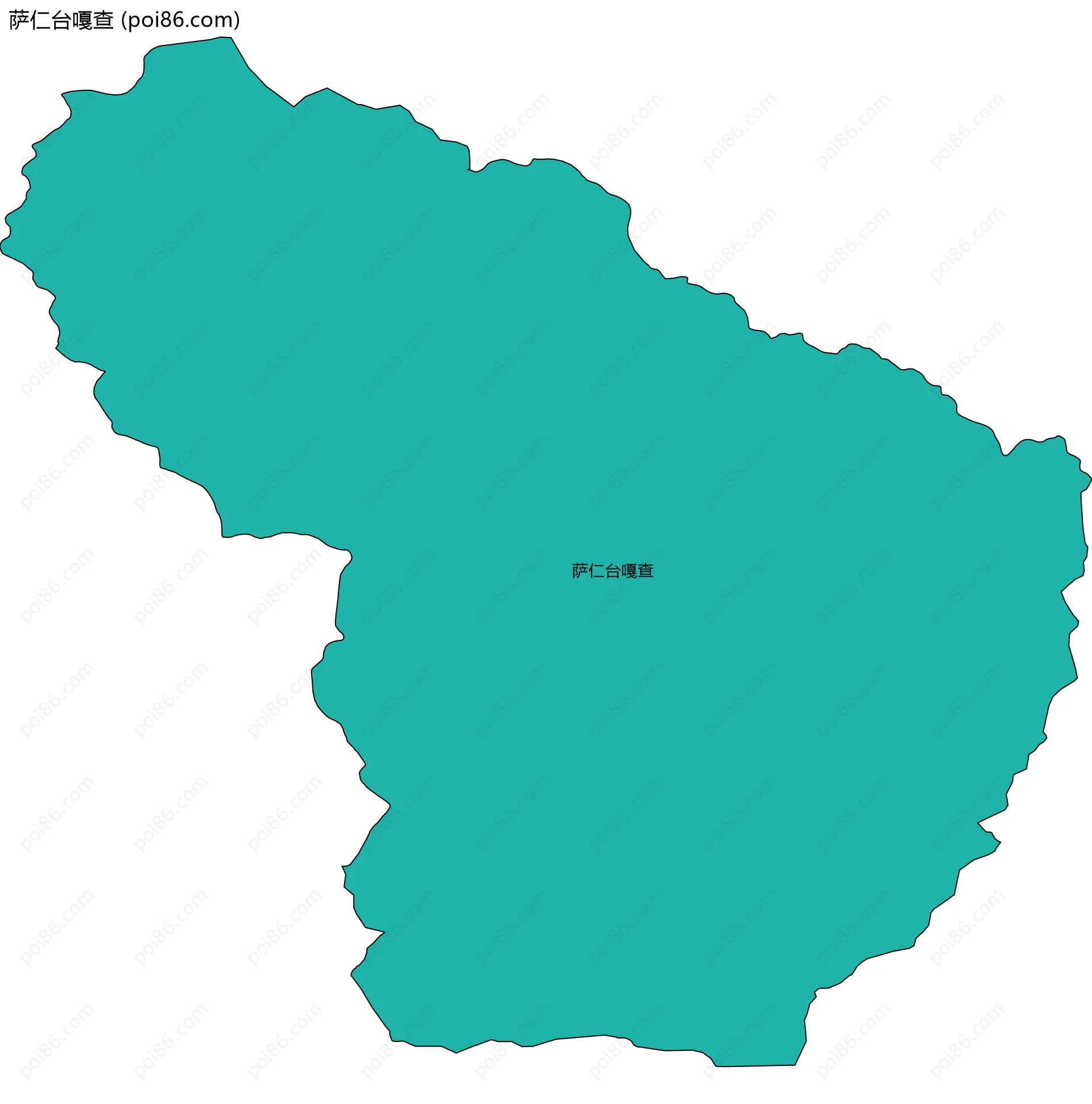 萨仁台嘎查边界地图