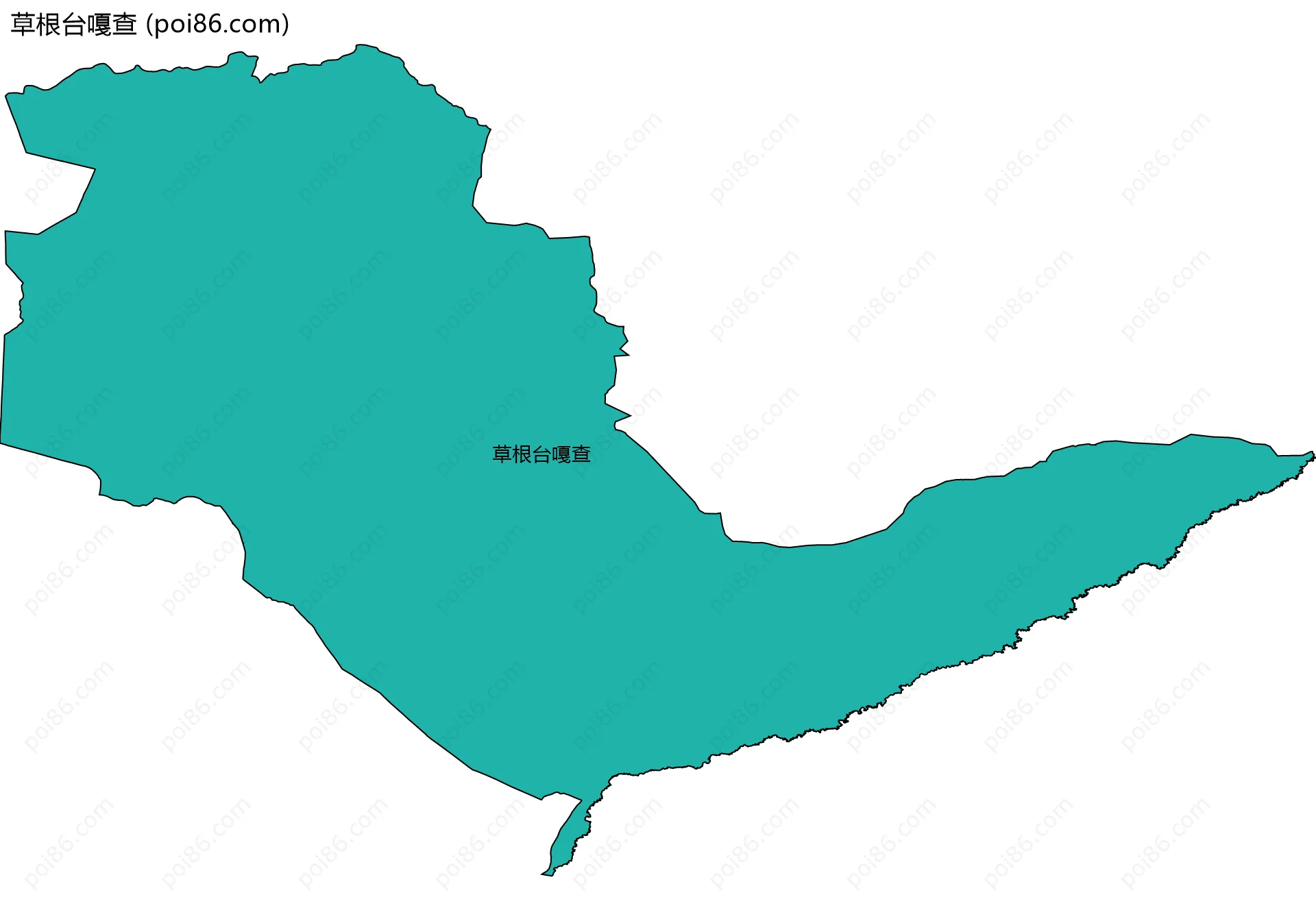 草根台嘎查边界地图