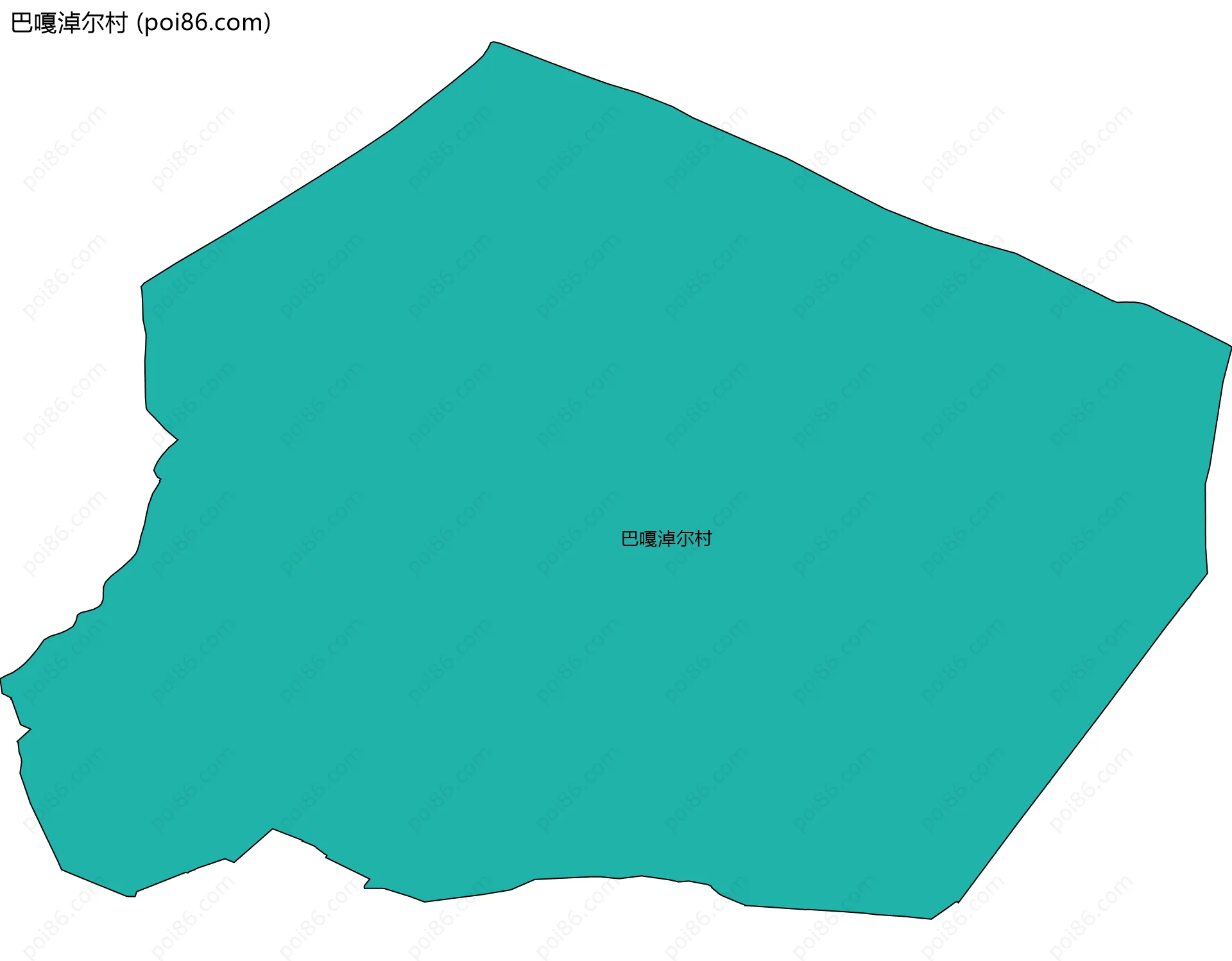 巴嘎淖尔村边界地图