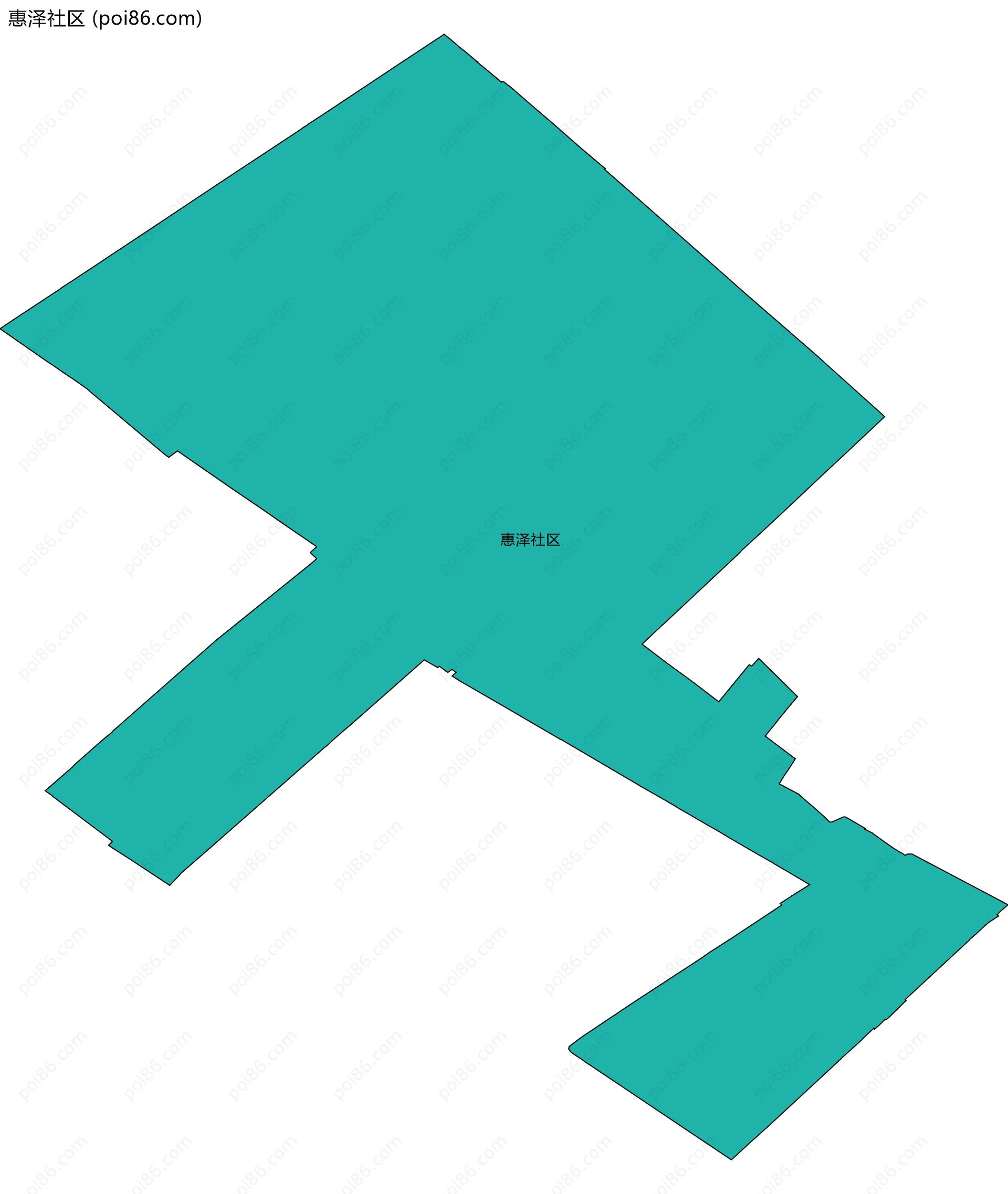 惠泽社区边界地图