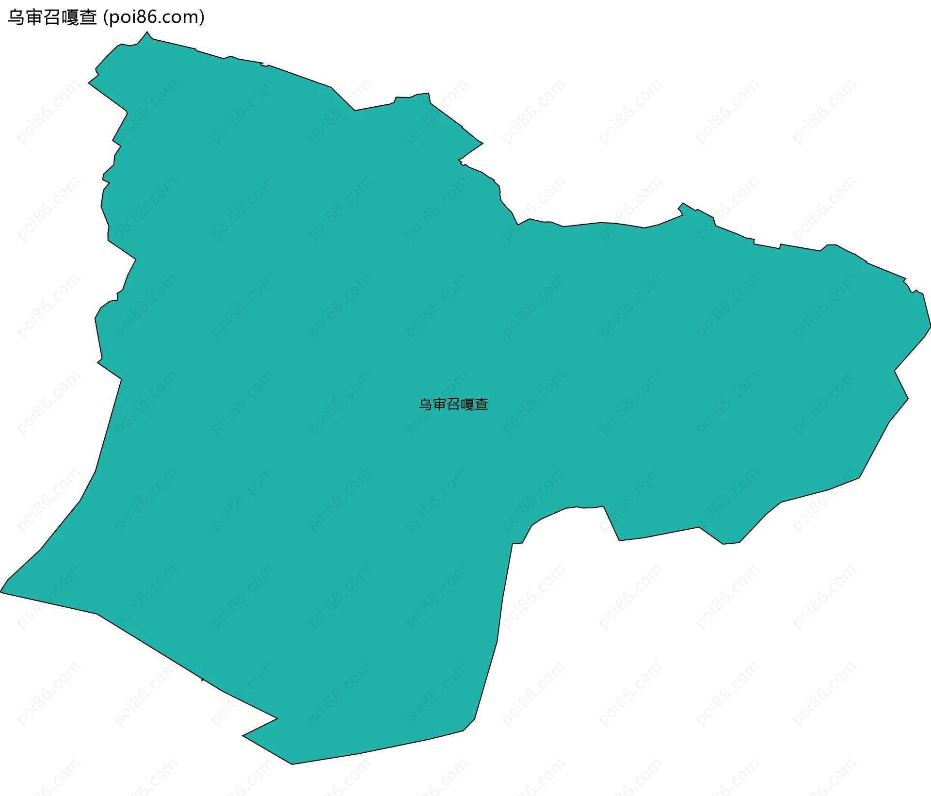 乌审召嘎查边界地图