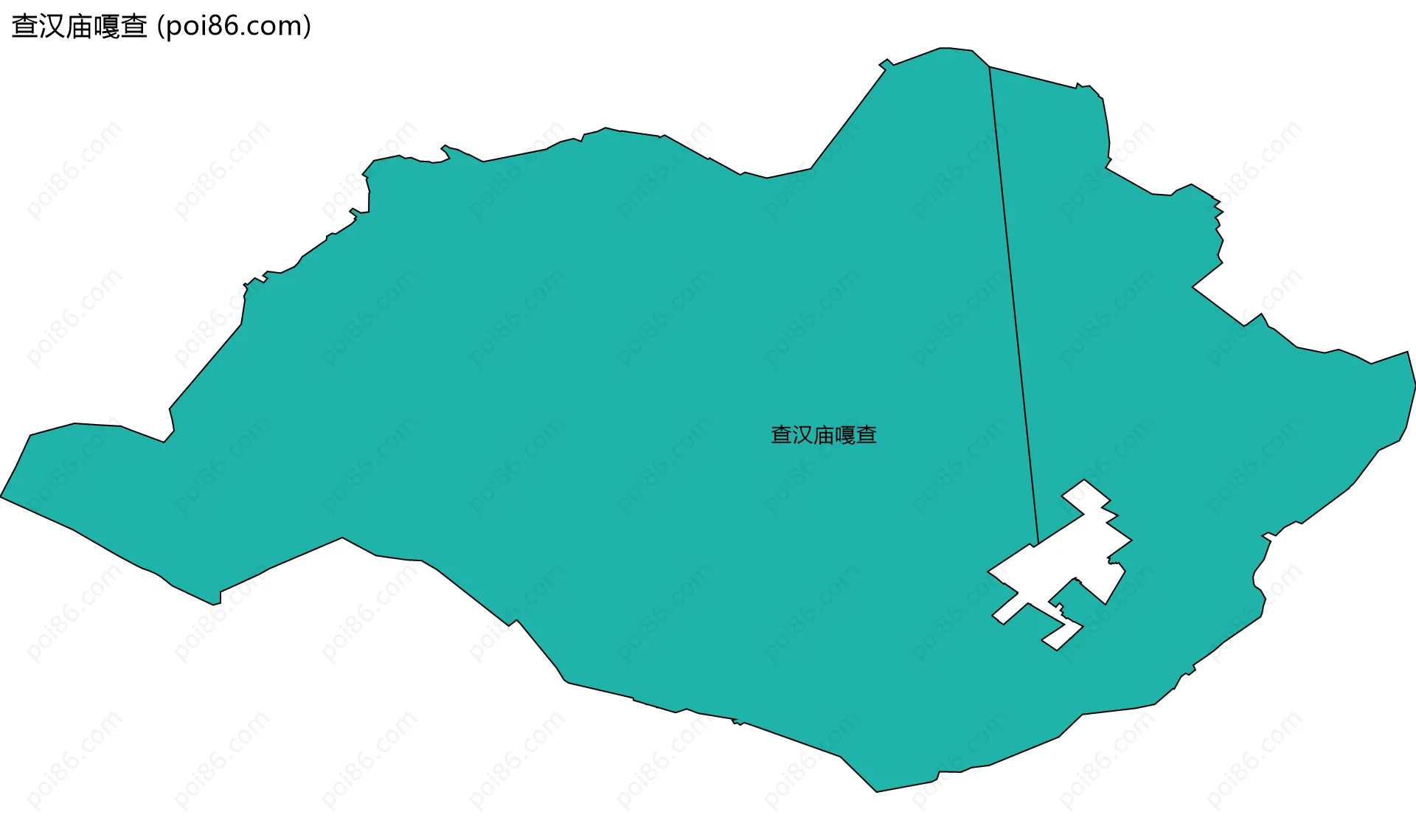 查汉庙嘎查边界地图