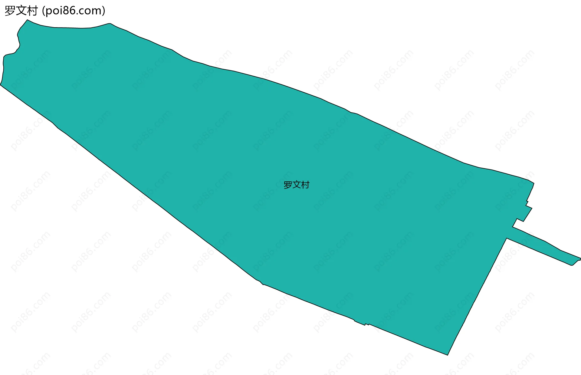 罗文村边界地图
