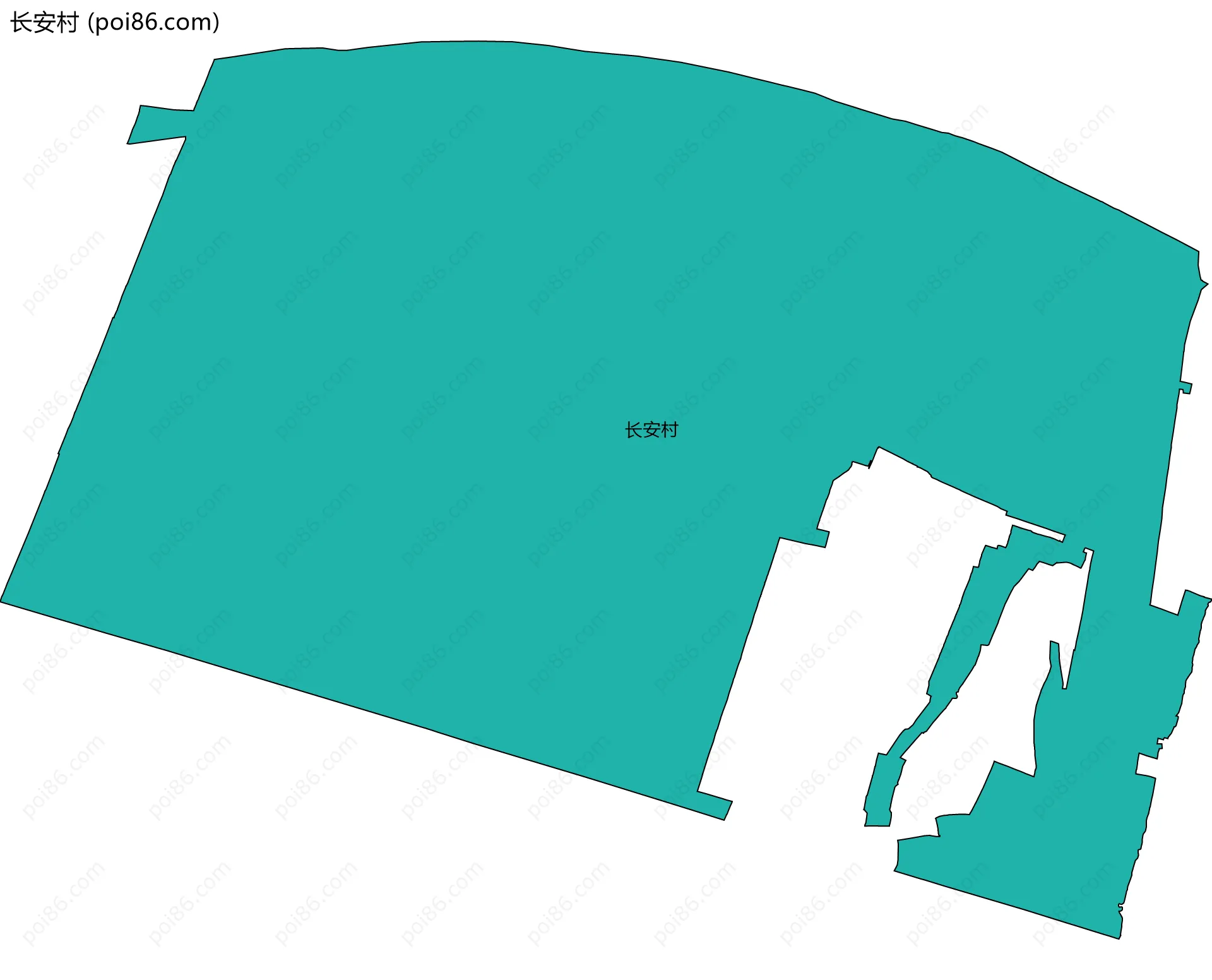 长安村边界地图