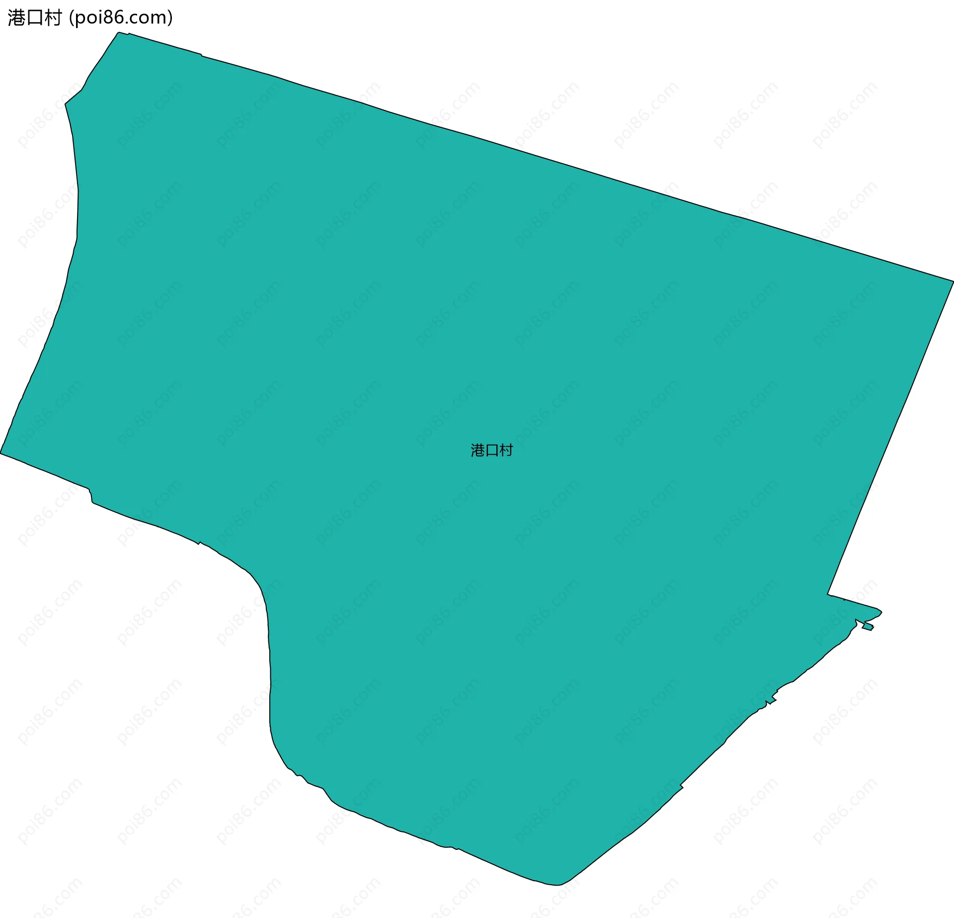 港口村边界地图