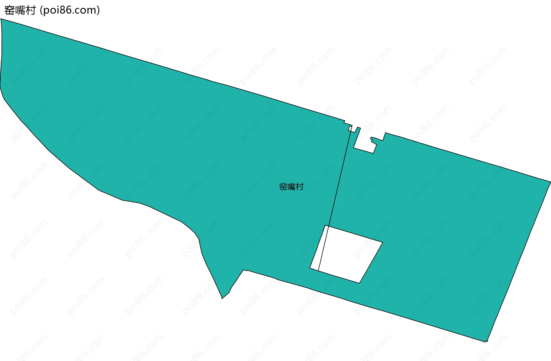 窑嘴村边界地图