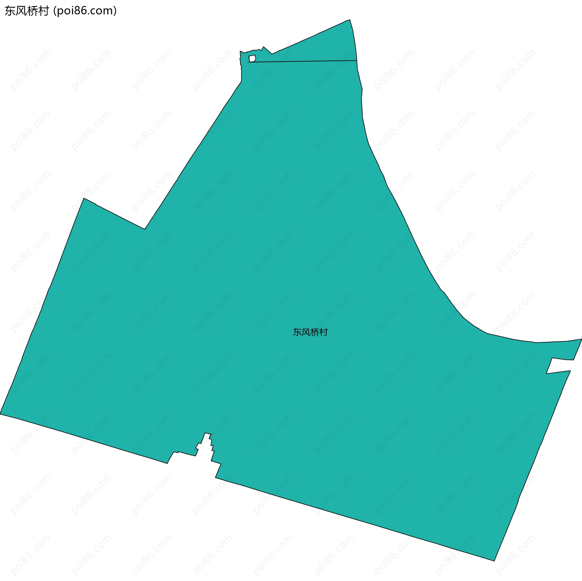 东风桥村边界地图