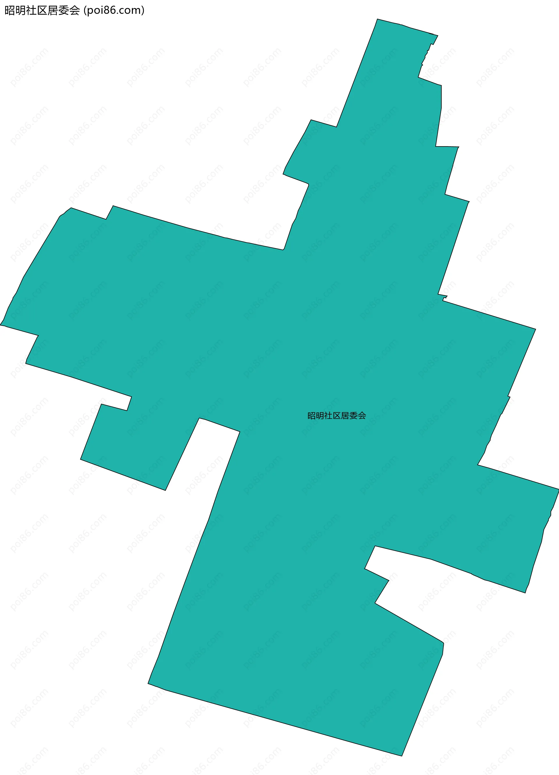 昭明社区居委会边界地图