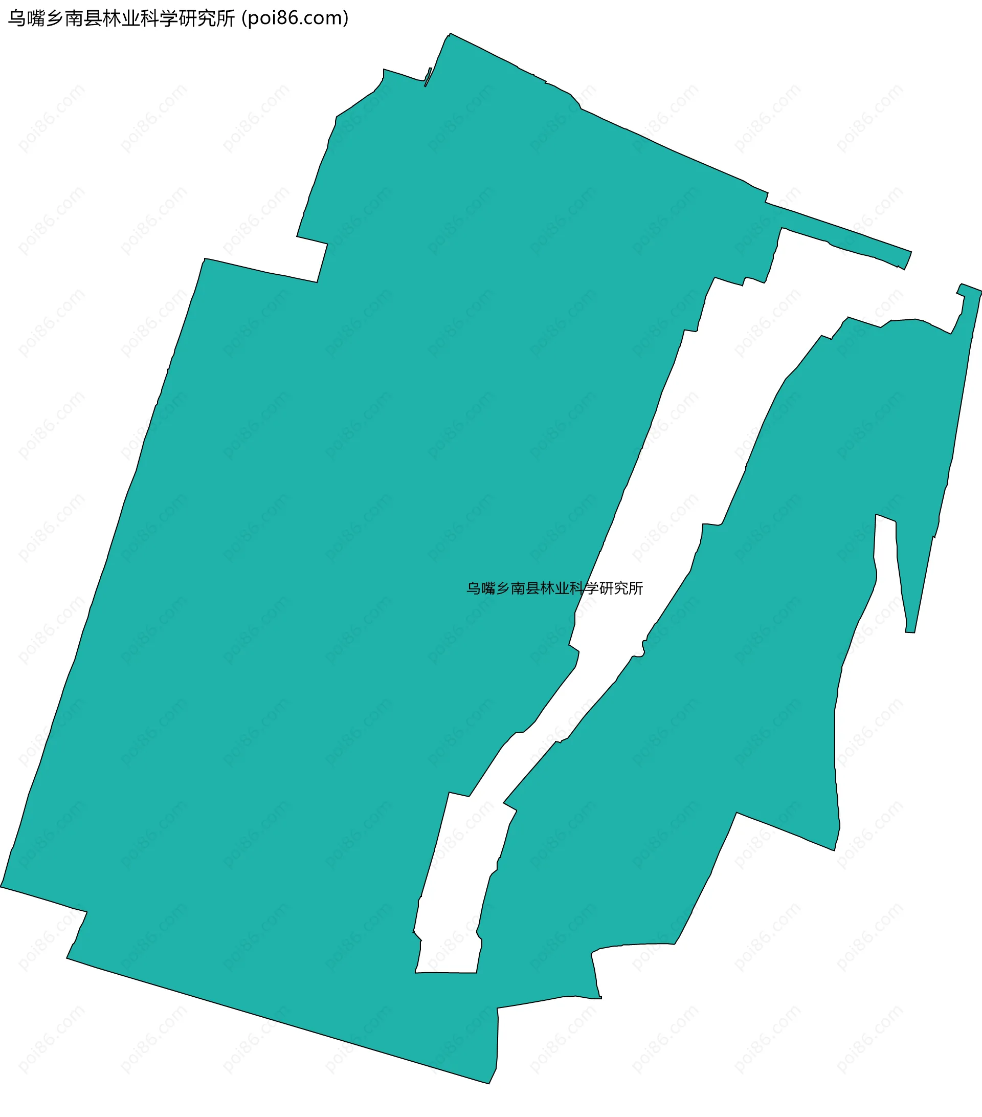 乌嘴乡南县林业科学研究所边界地图