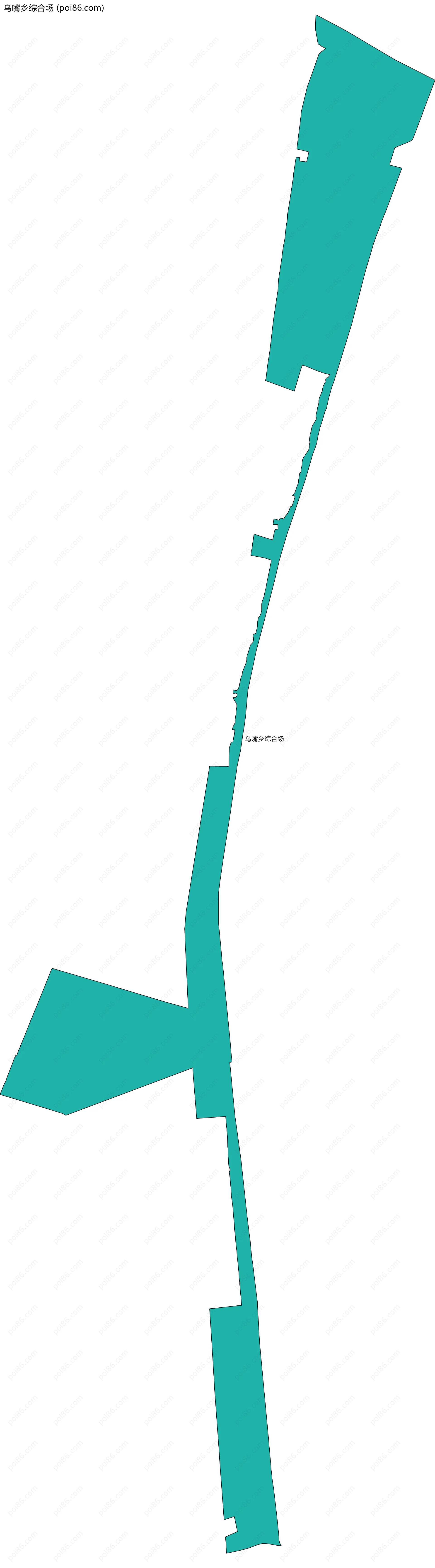 乌嘴乡综合场边界地图