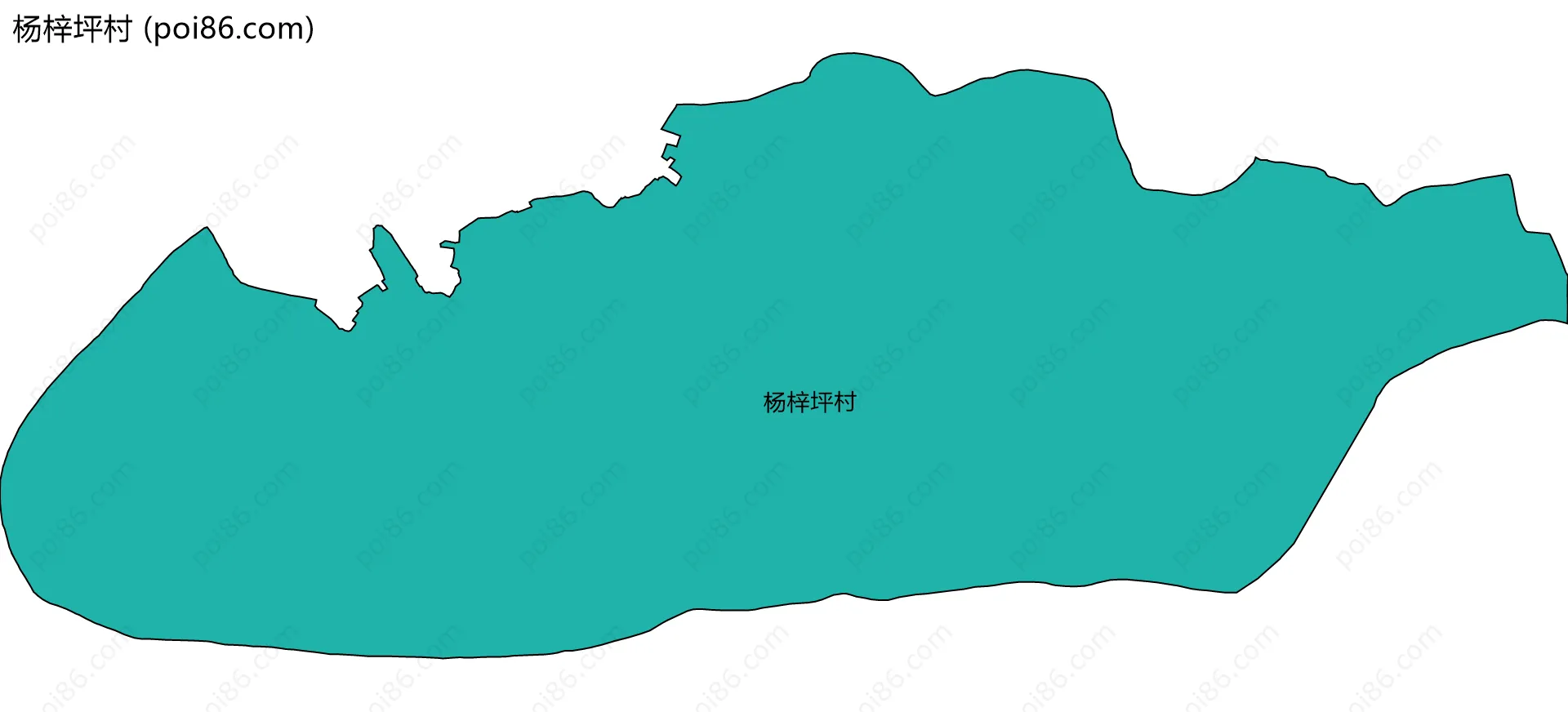 杨梓坪村边界地图