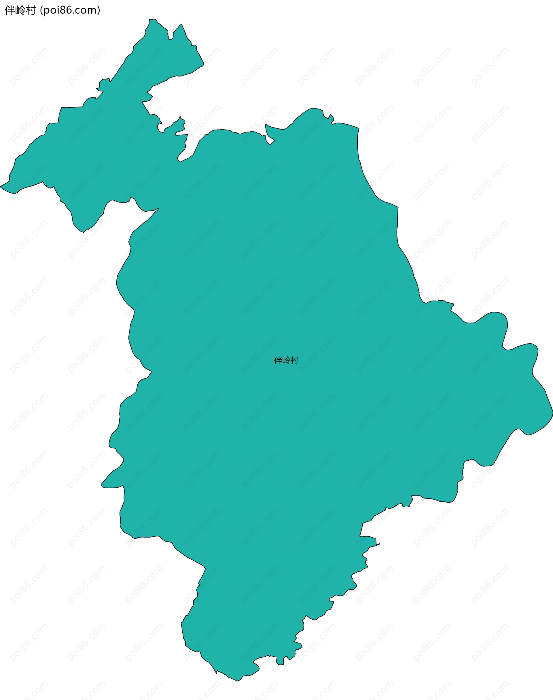 伴岭村边界地图
