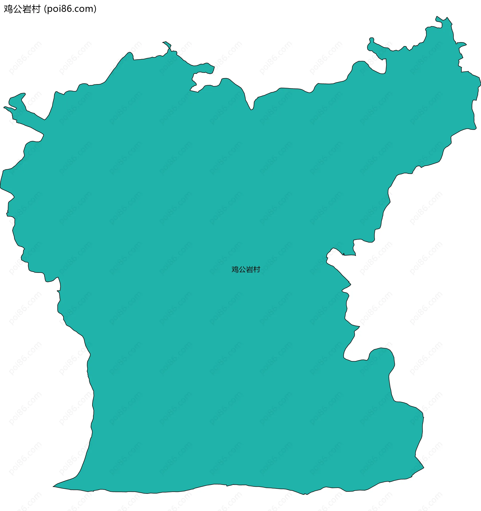 鸡公岩村边界地图