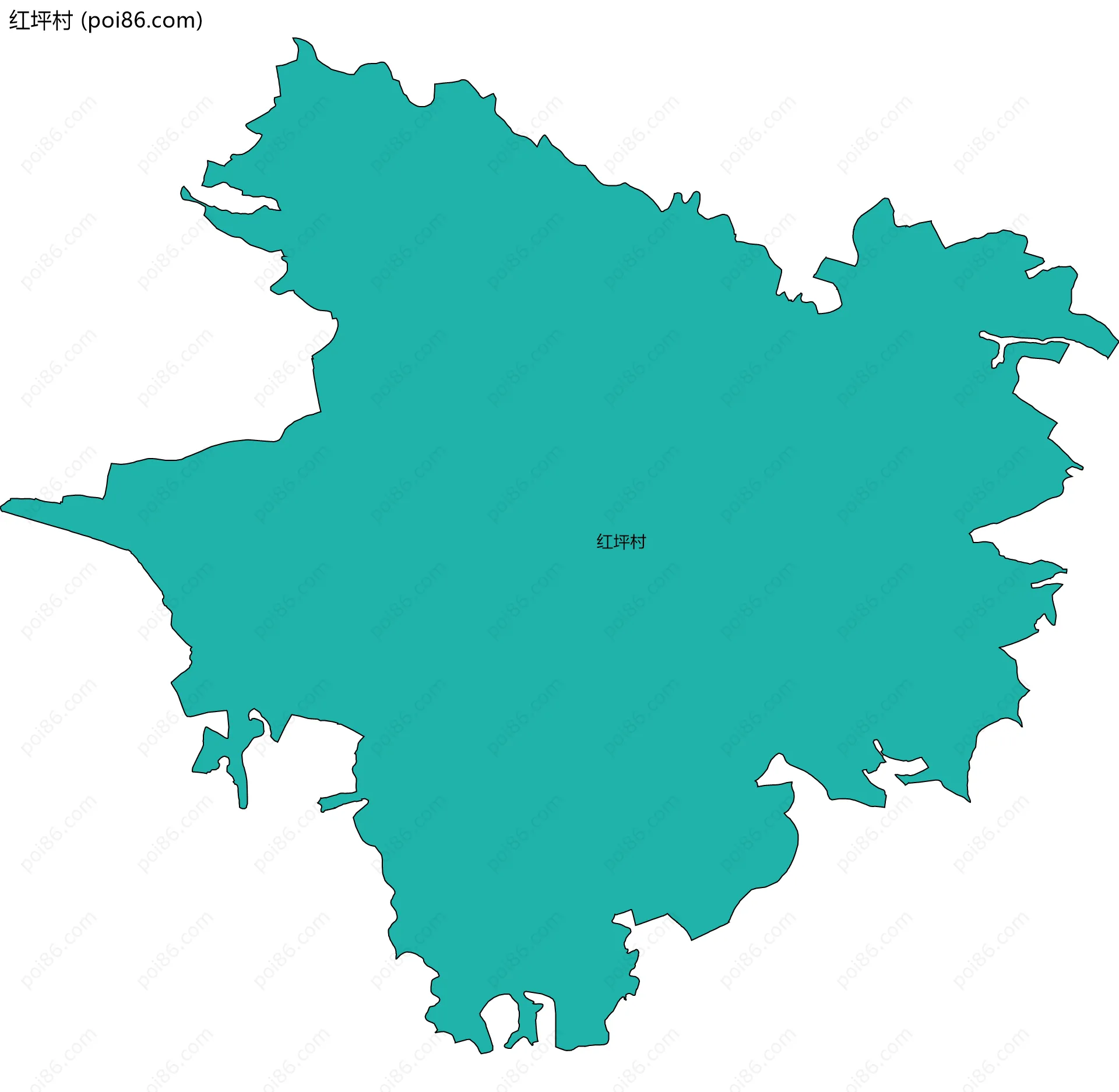 红坪村边界地图