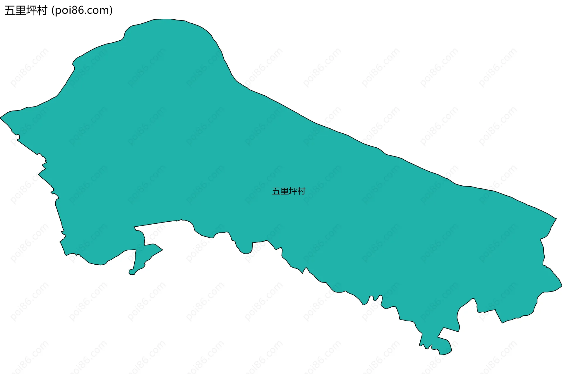 五里坪村边界地图