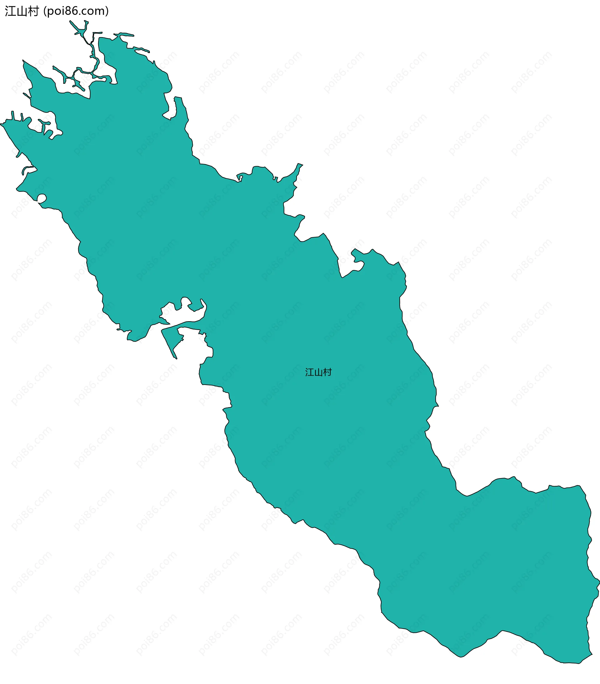 江山村边界地图