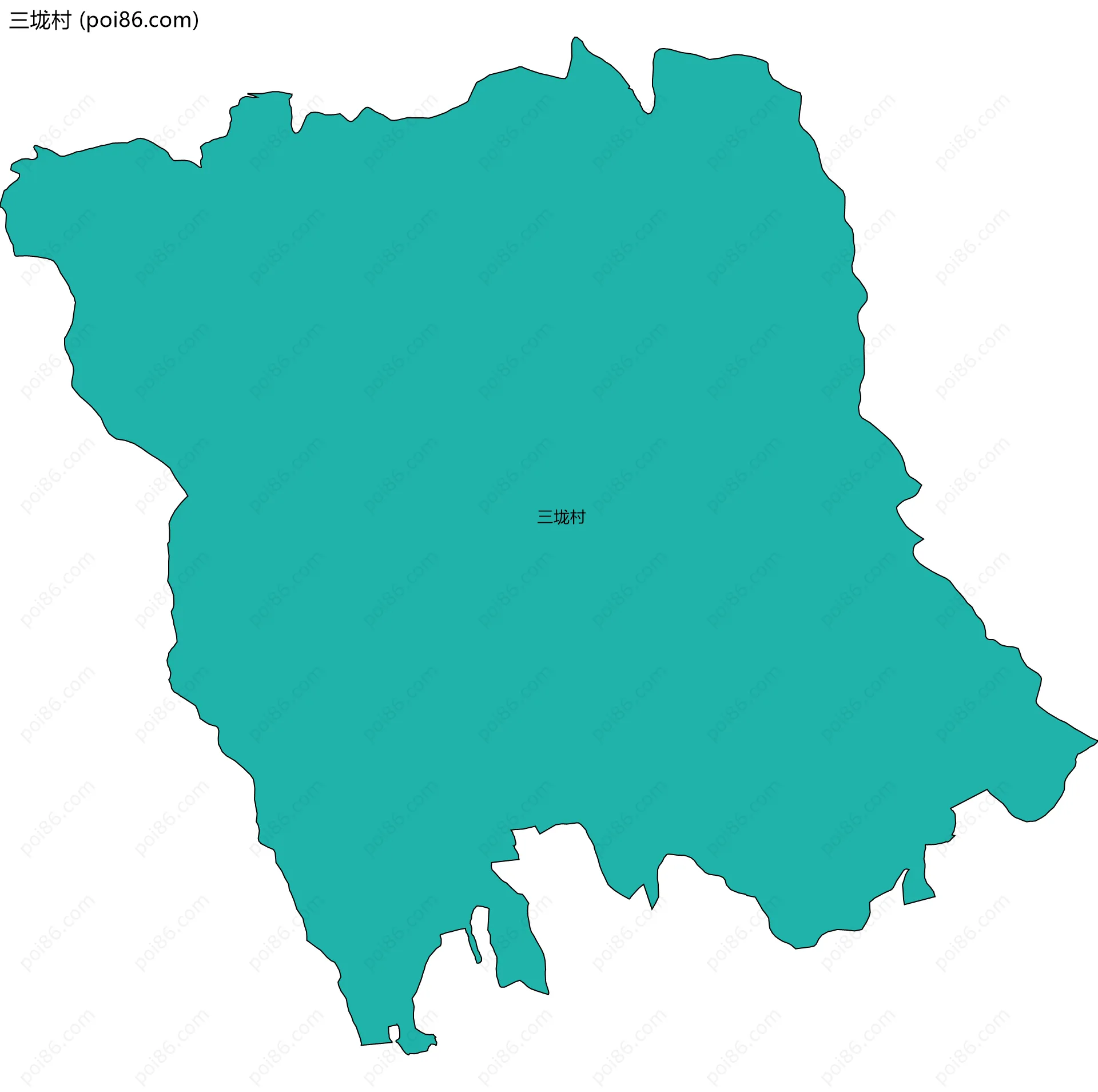 三垅村边界地图