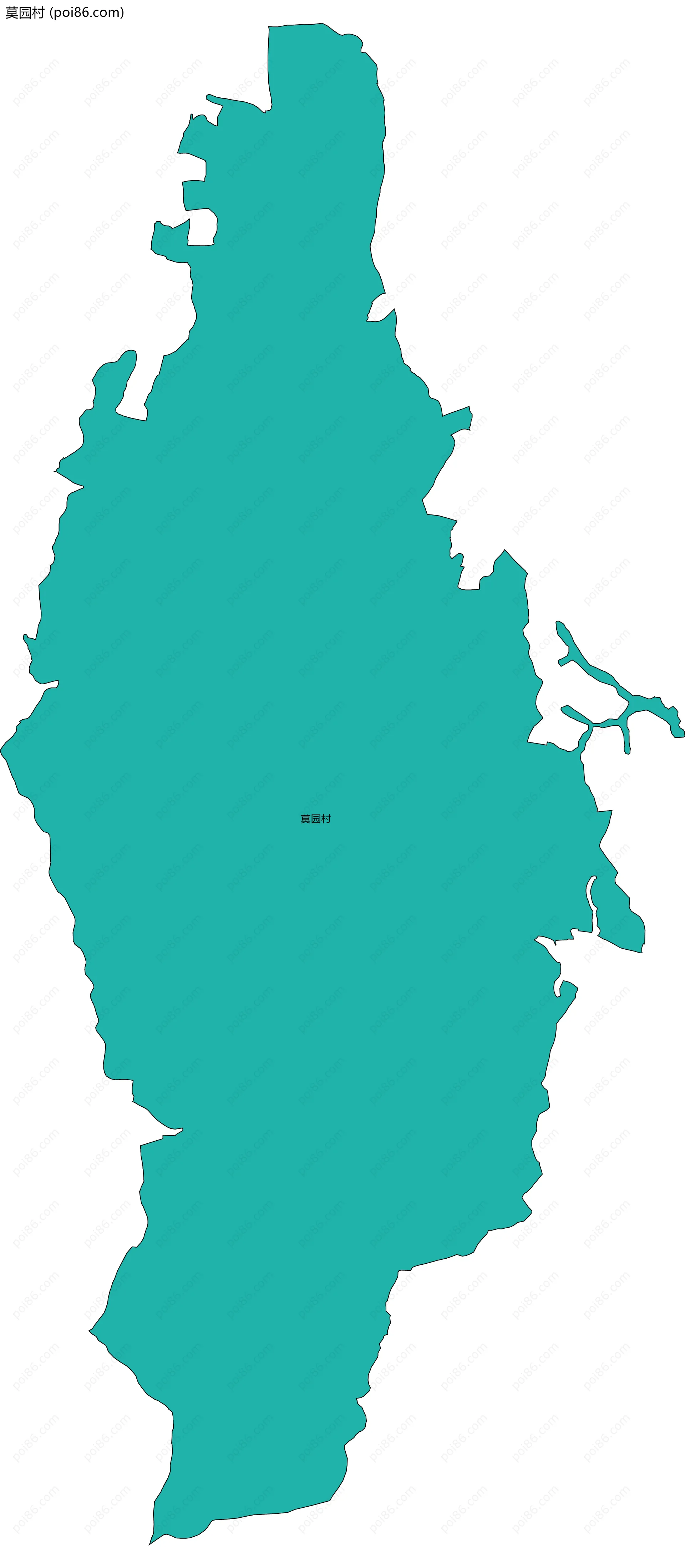 莫园村边界地图