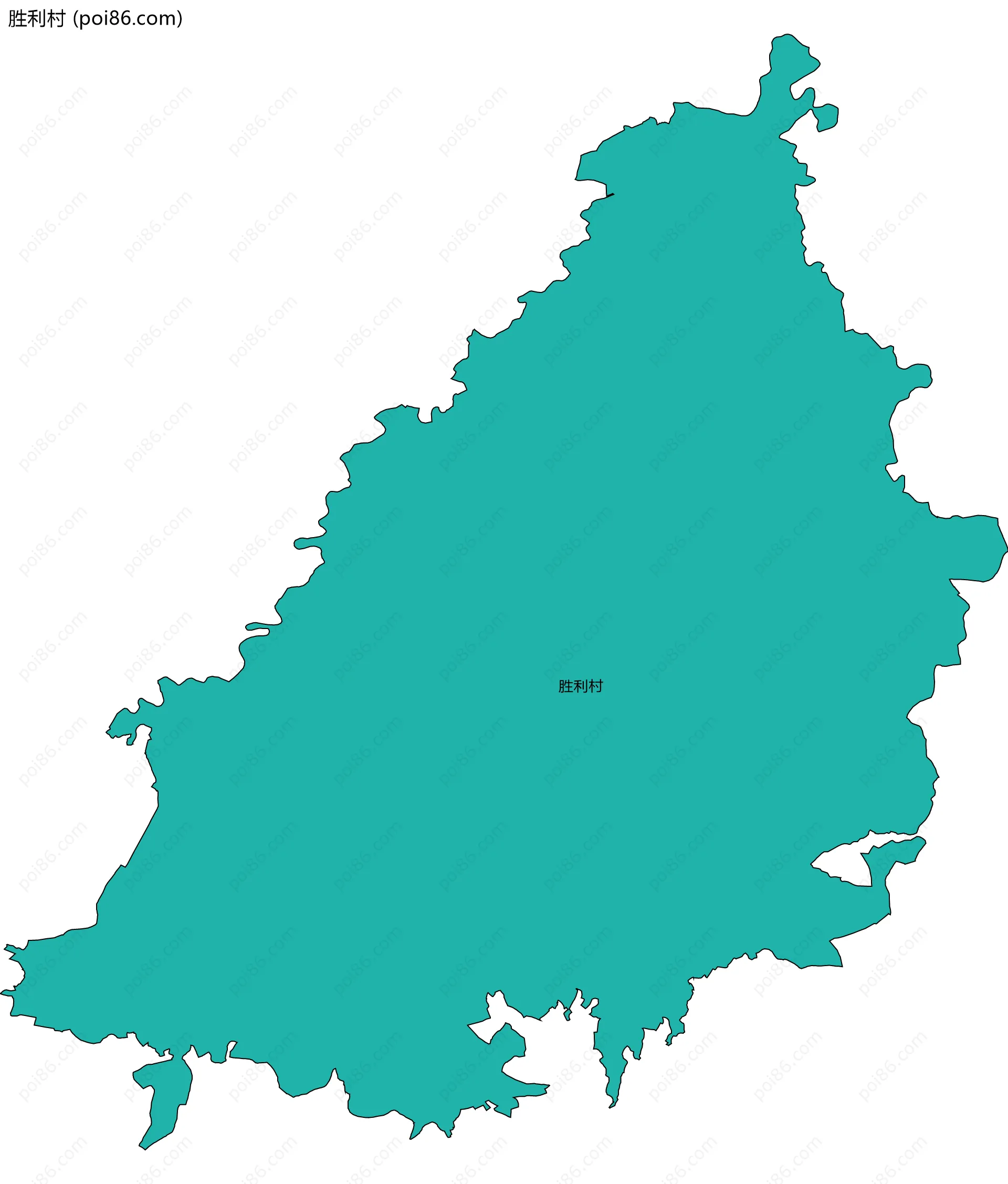 胜利村边界地图