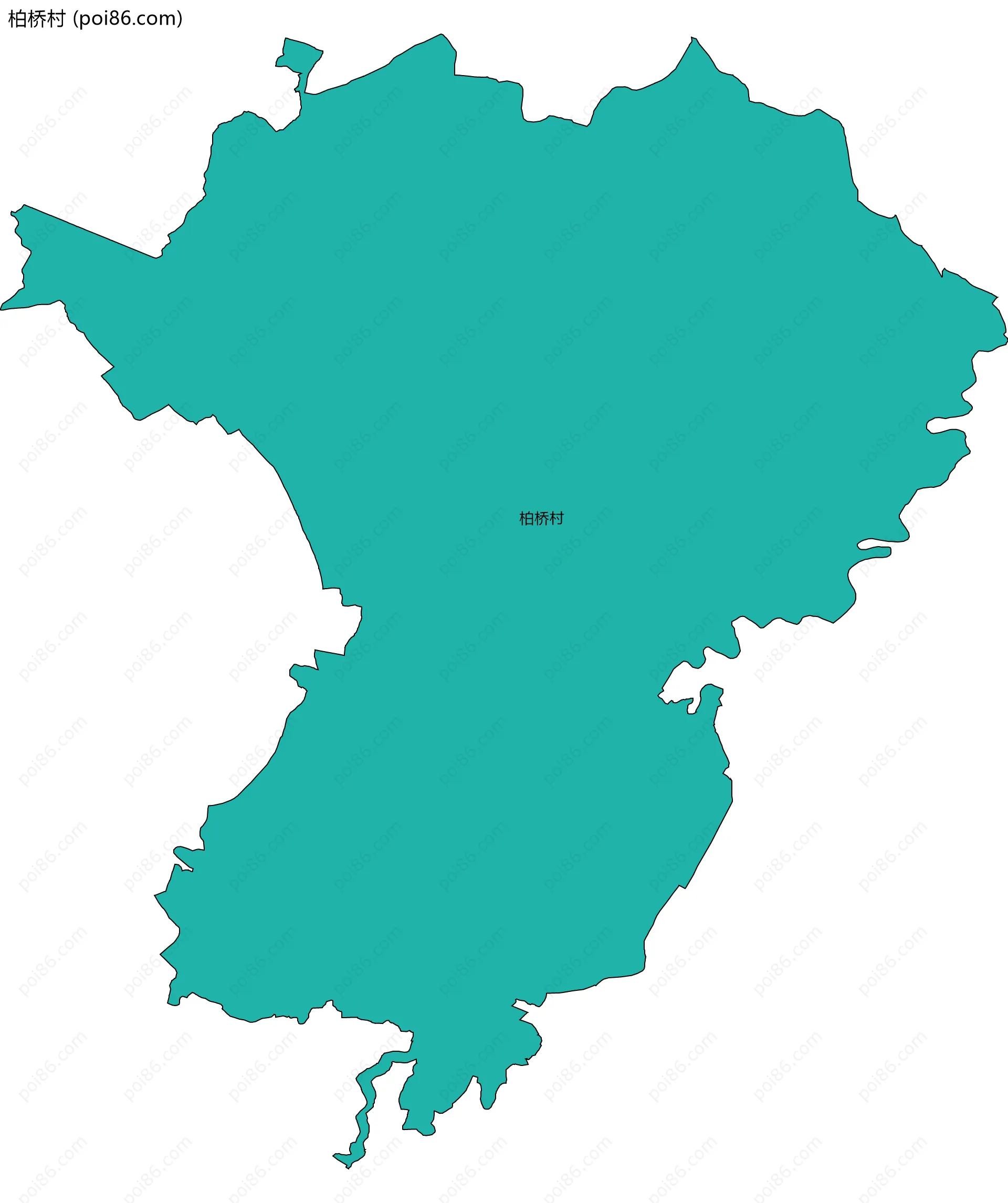 柏桥村边界地图