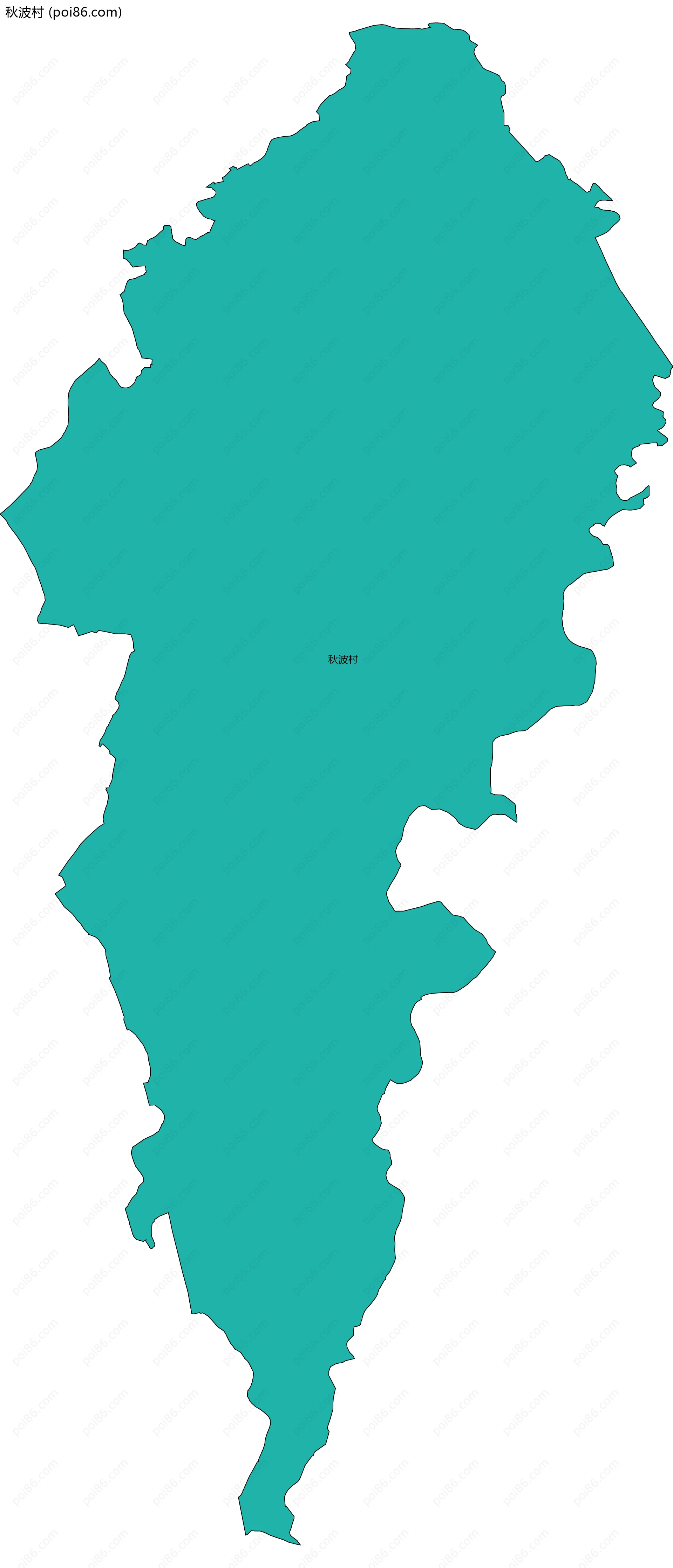 秋波村边界地图