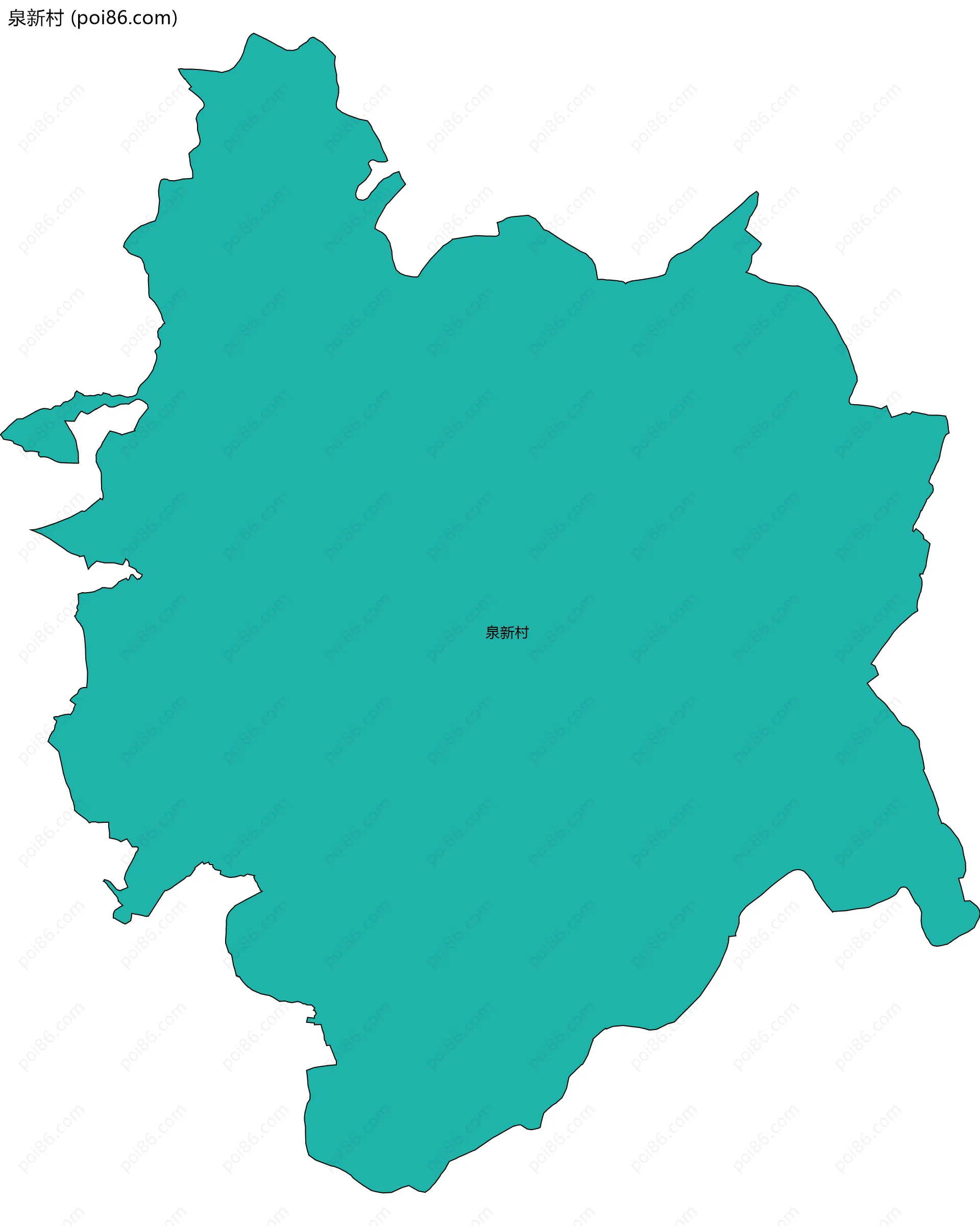 泉新村边界地图