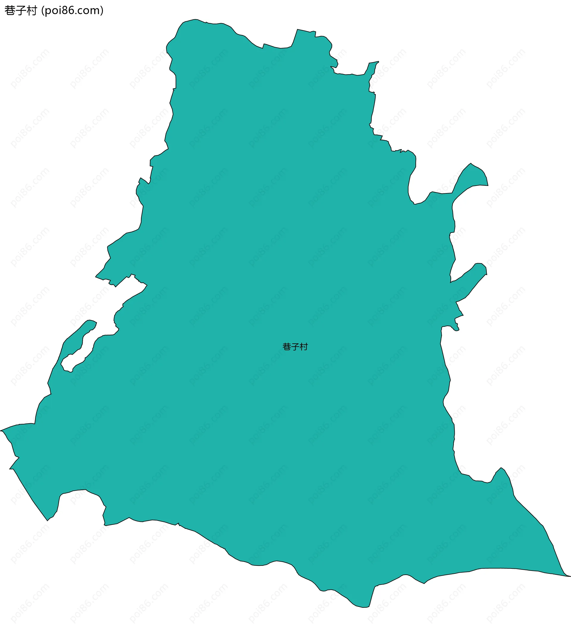 巷子村边界地图