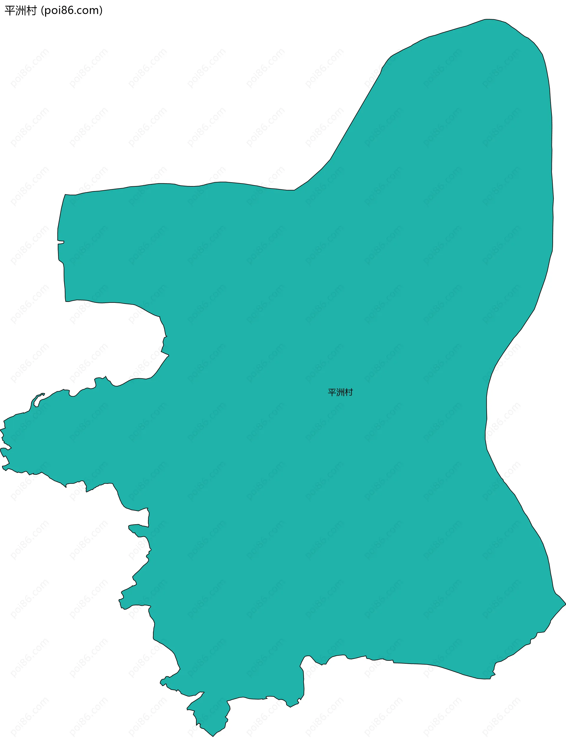 平洲村边界地图