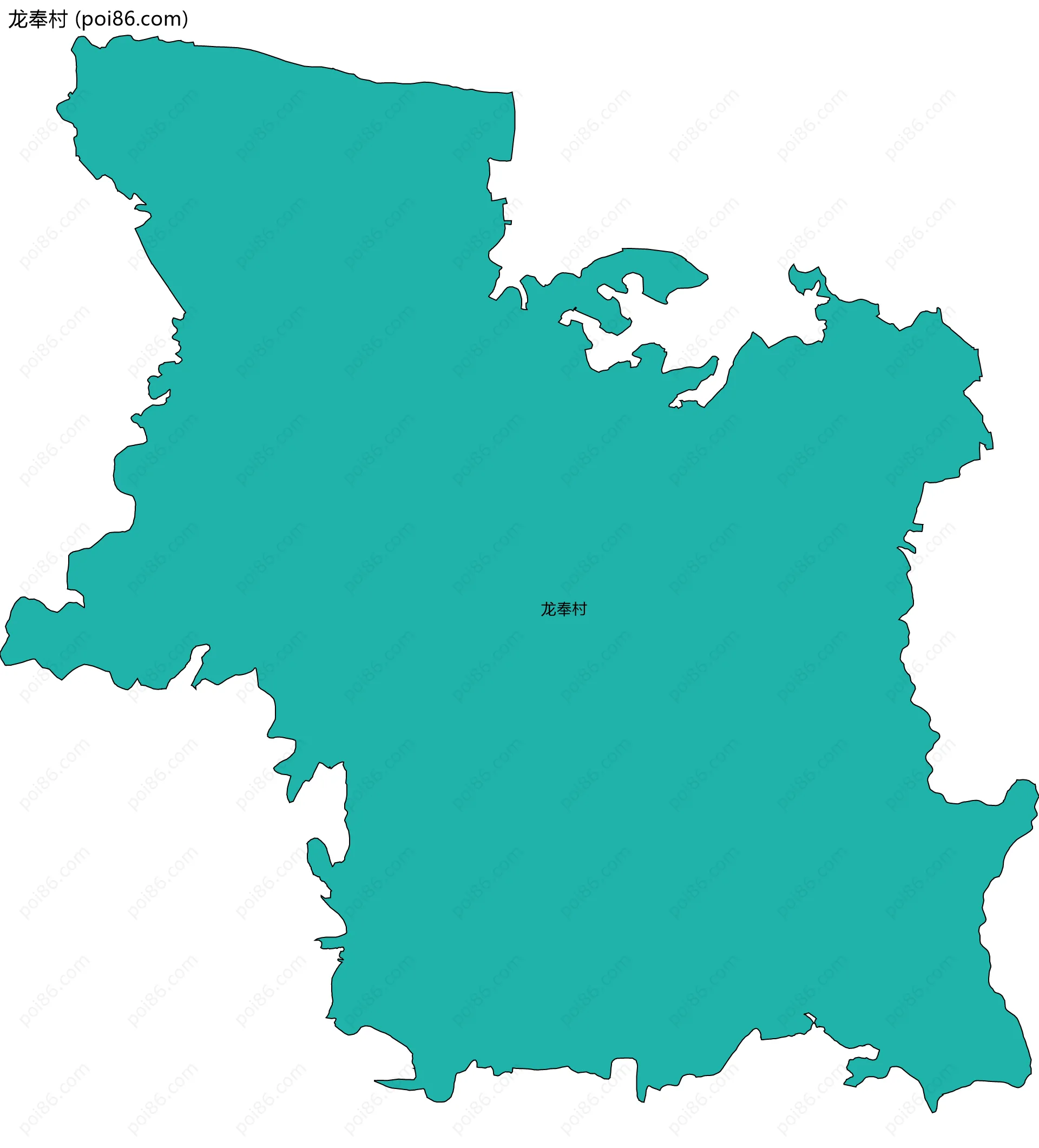 龙奉村边界地图