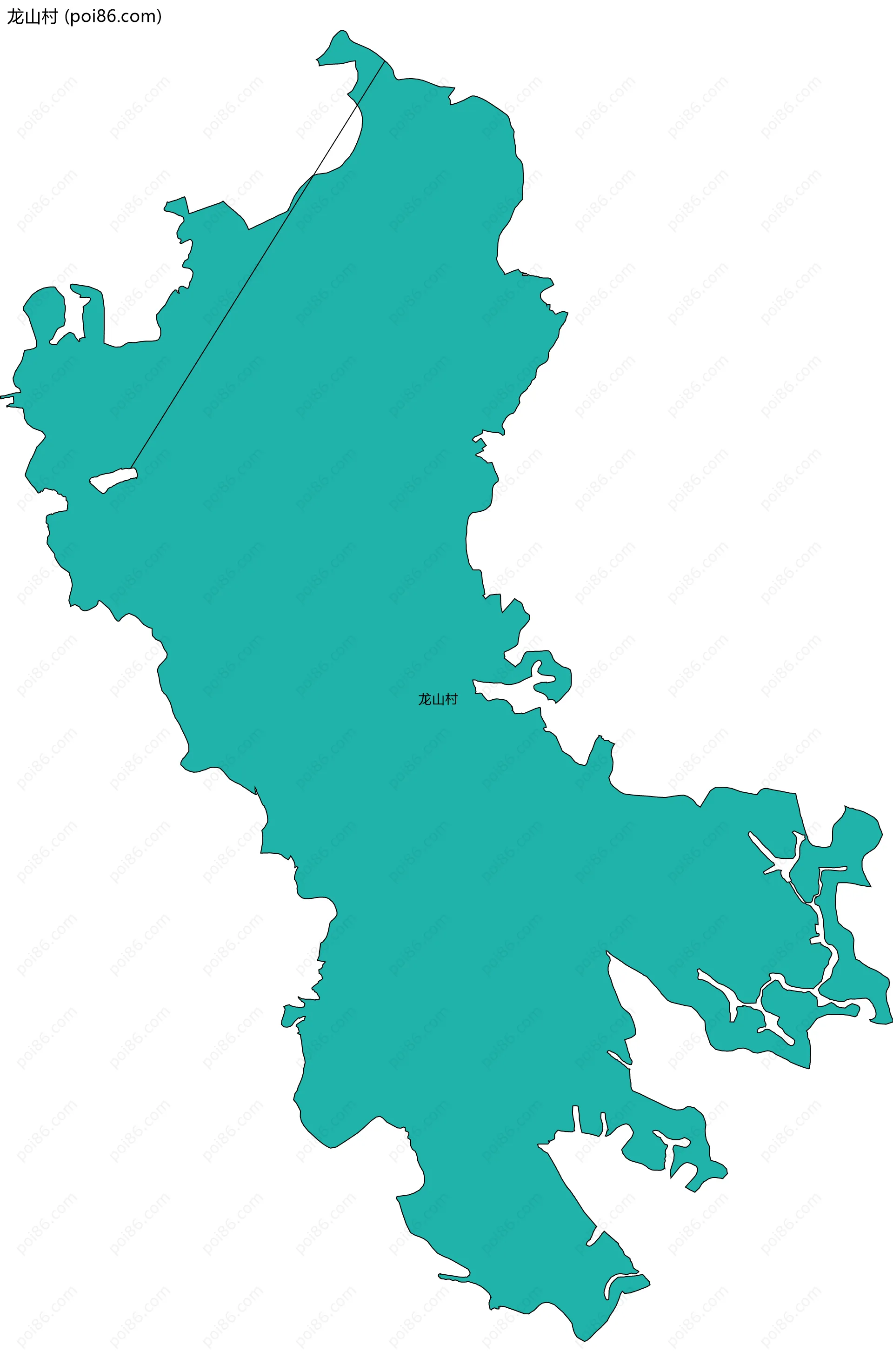 龙山村边界地图