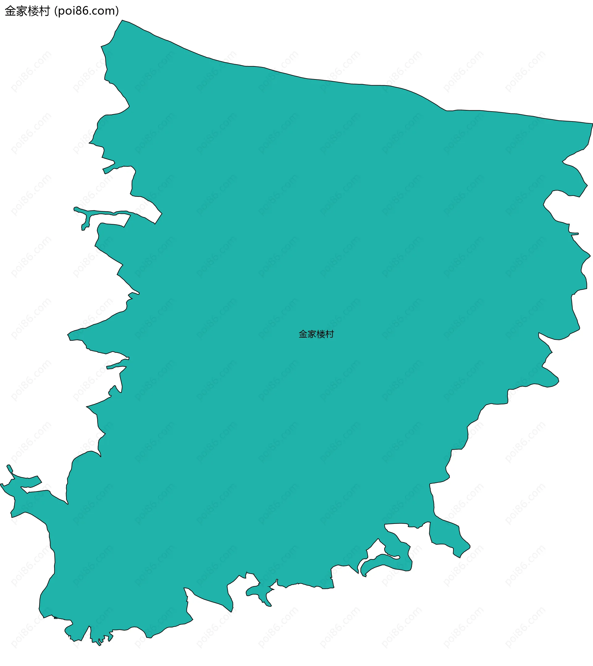 金家楼村边界地图