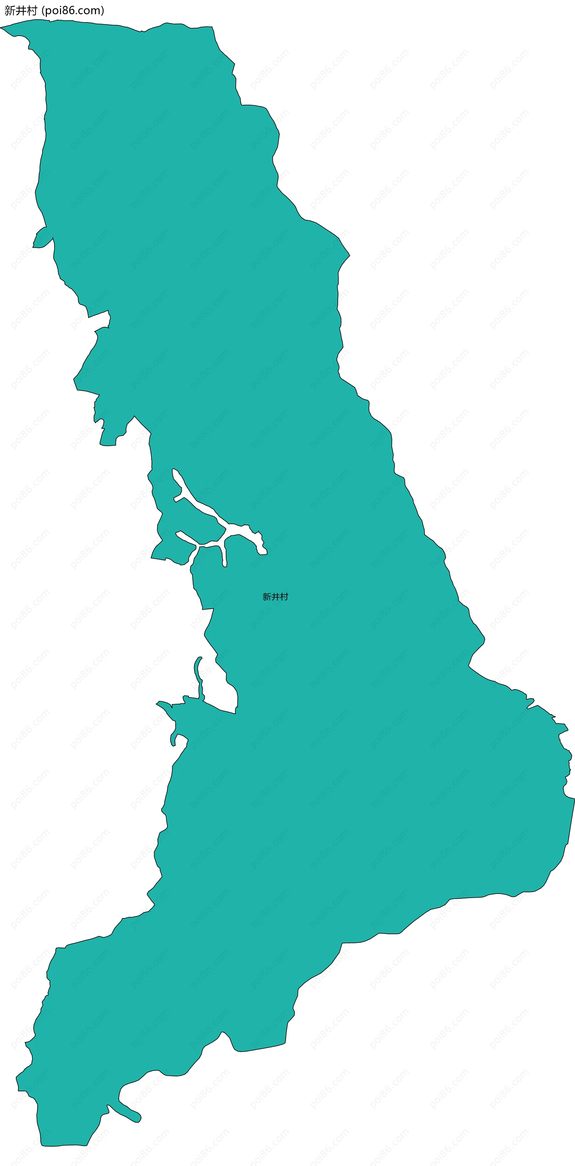 新井村边界地图