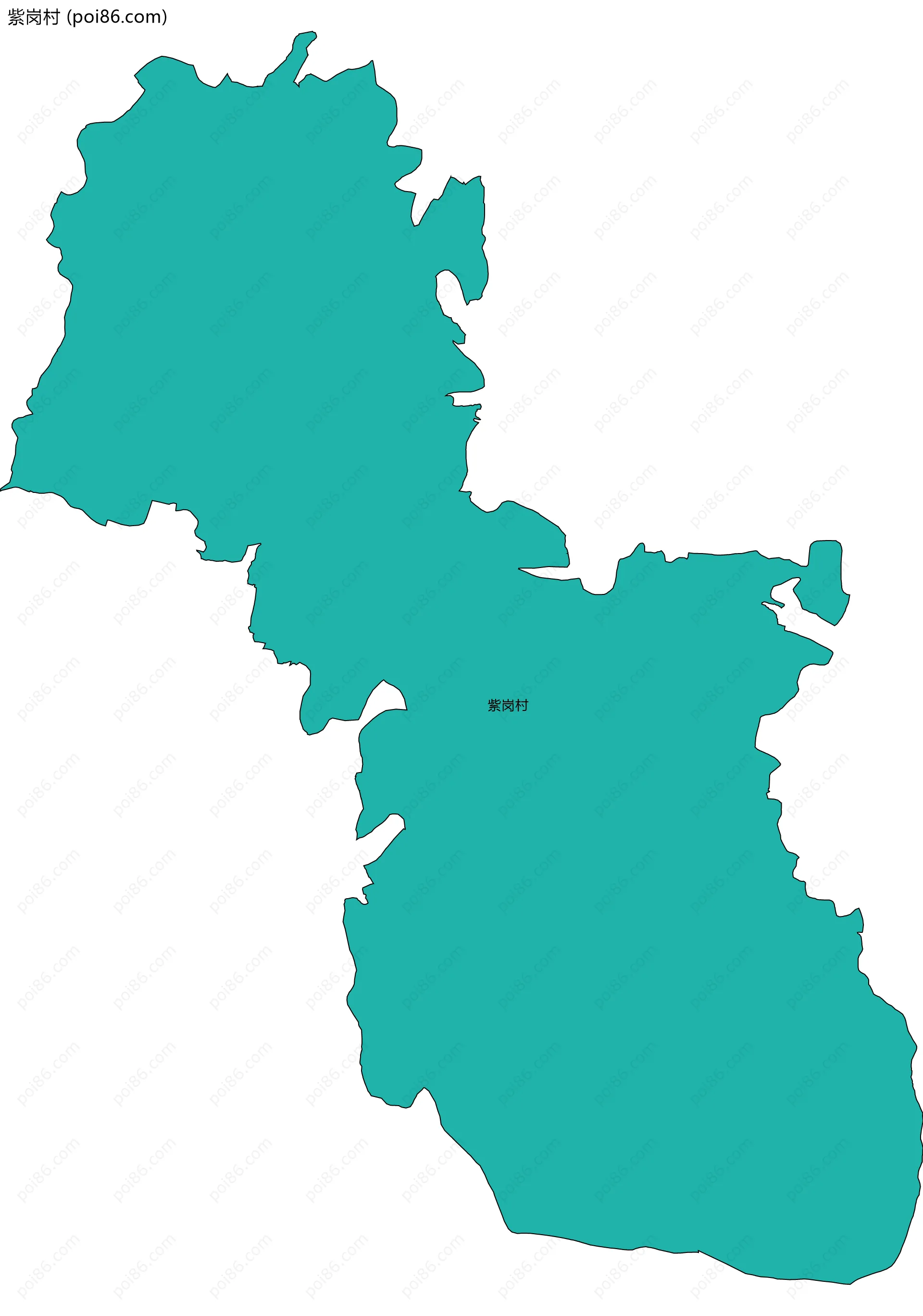 紫岗村边界地图