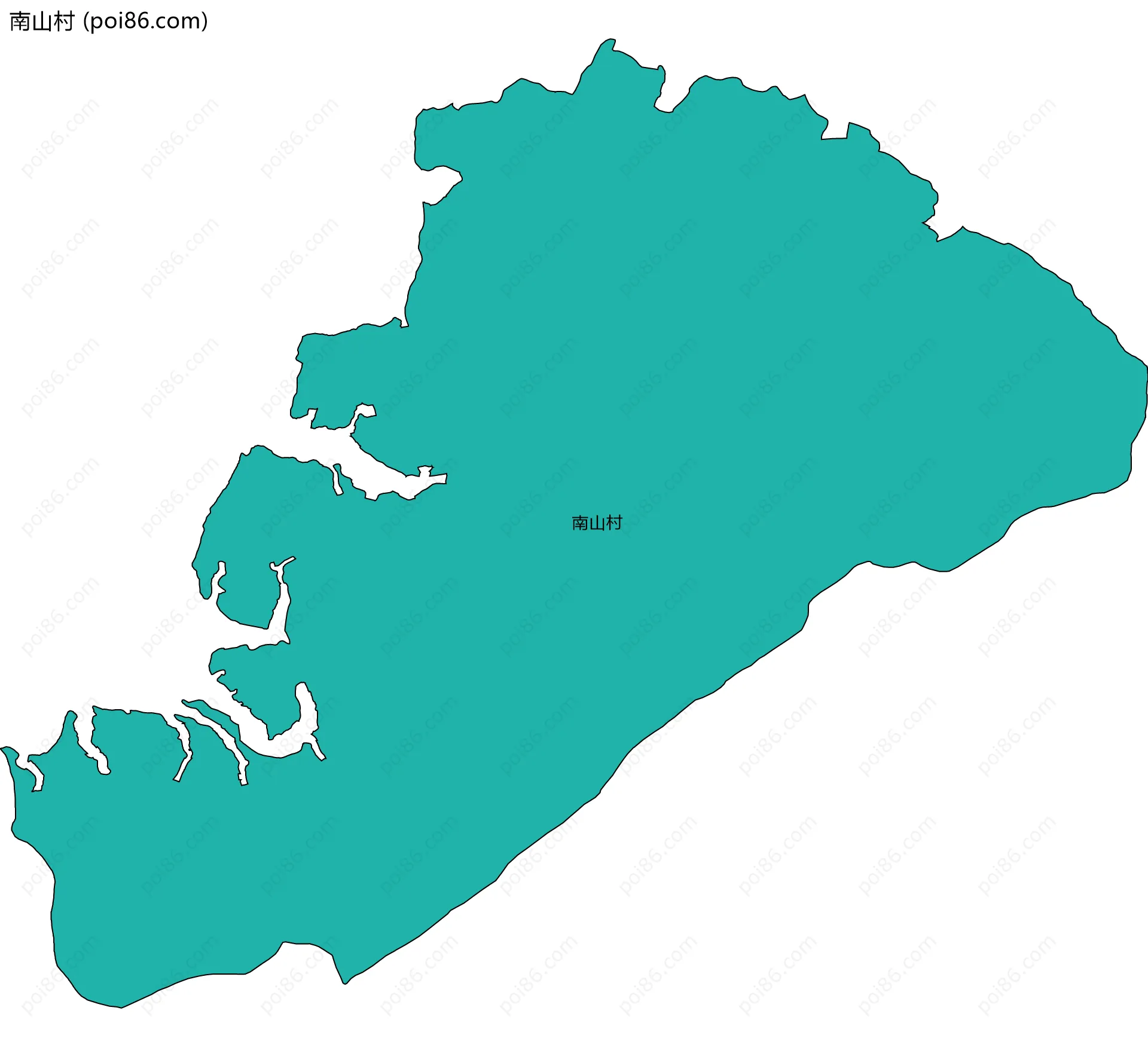 南山村边界地图