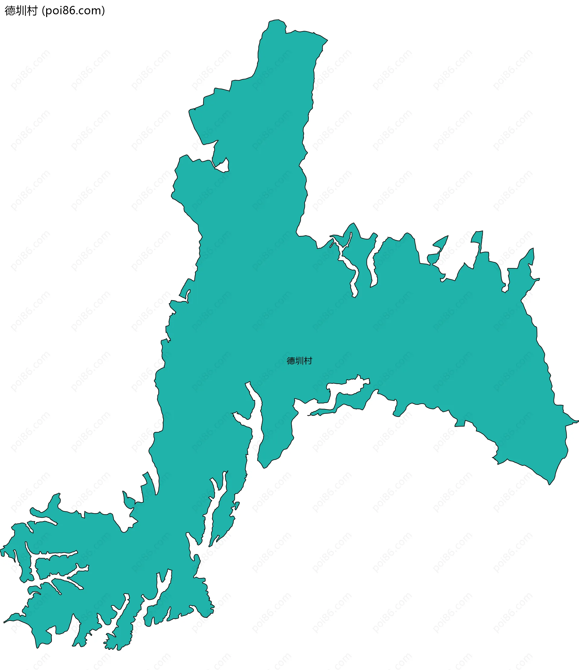 德圳村边界地图