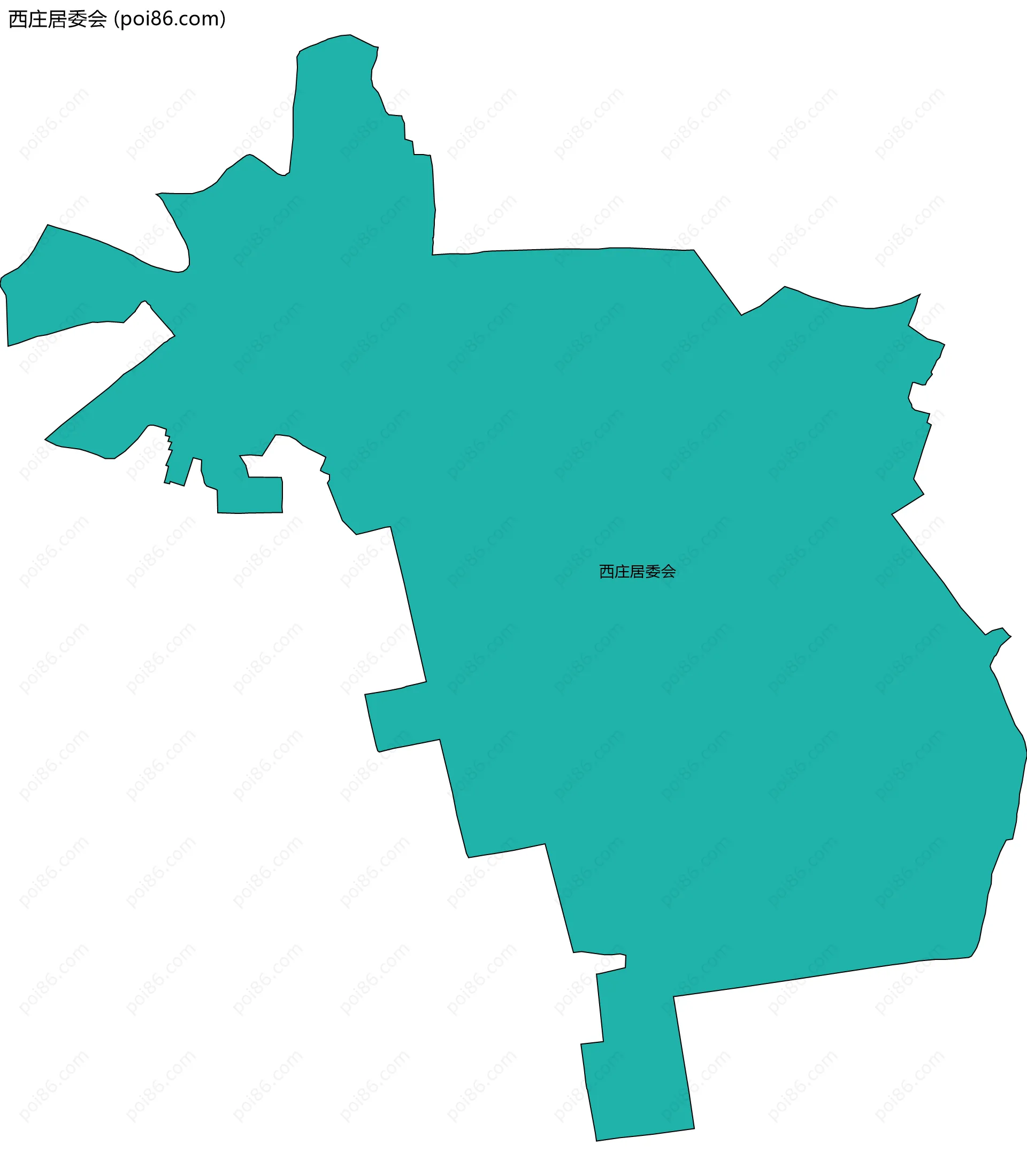 西庄居委会边界地图