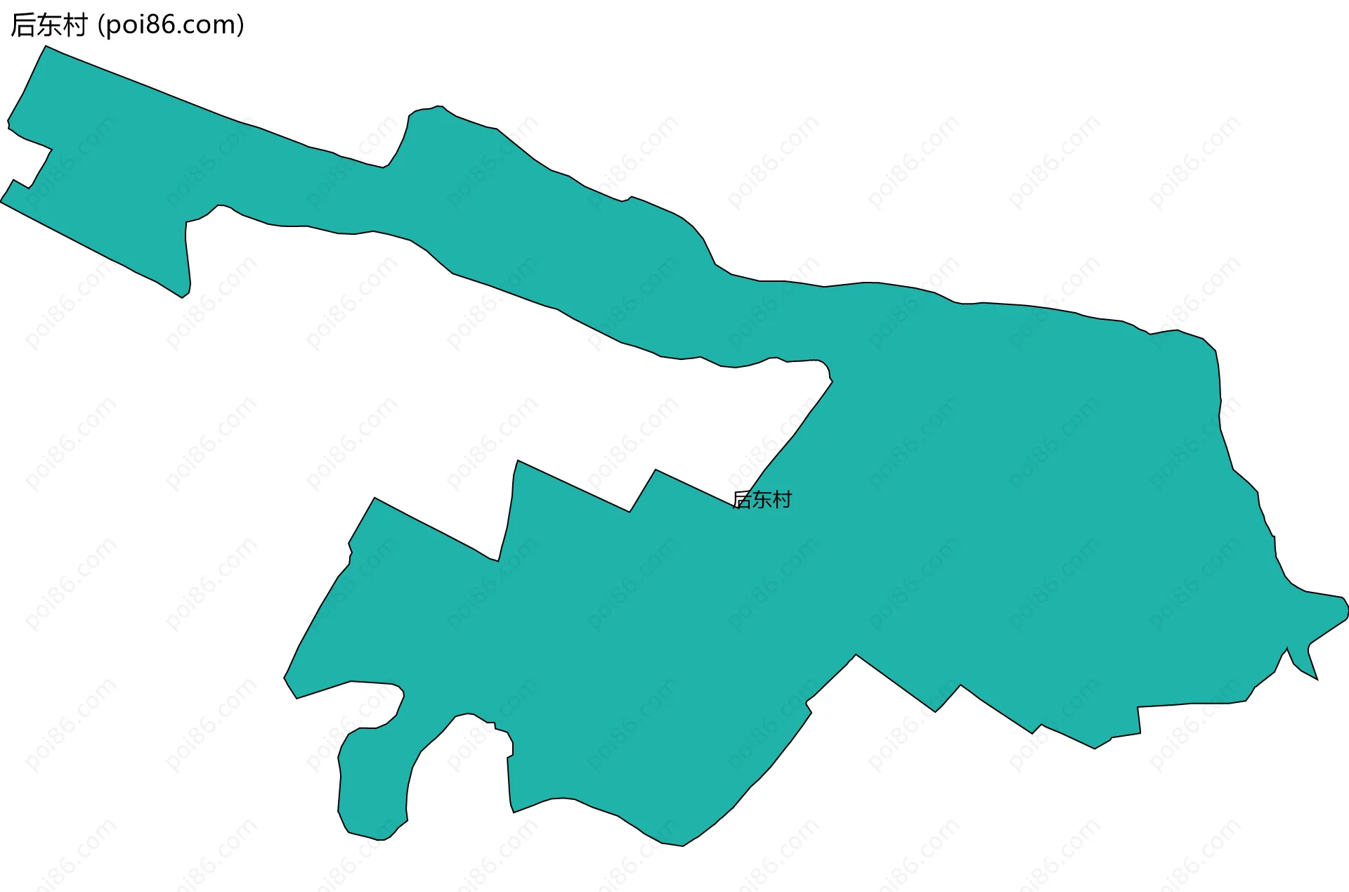 后东村边界地图