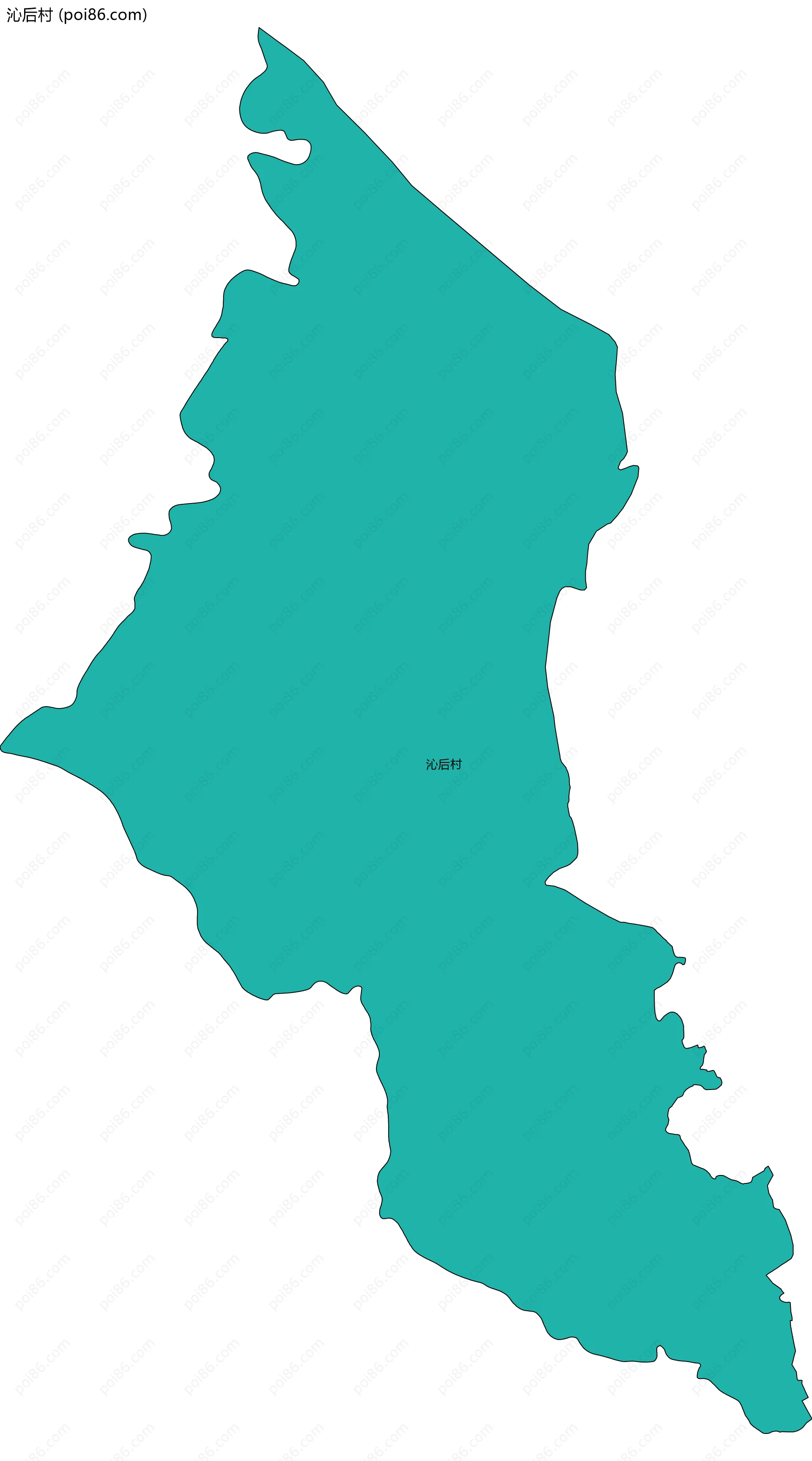 沁后村边界地图