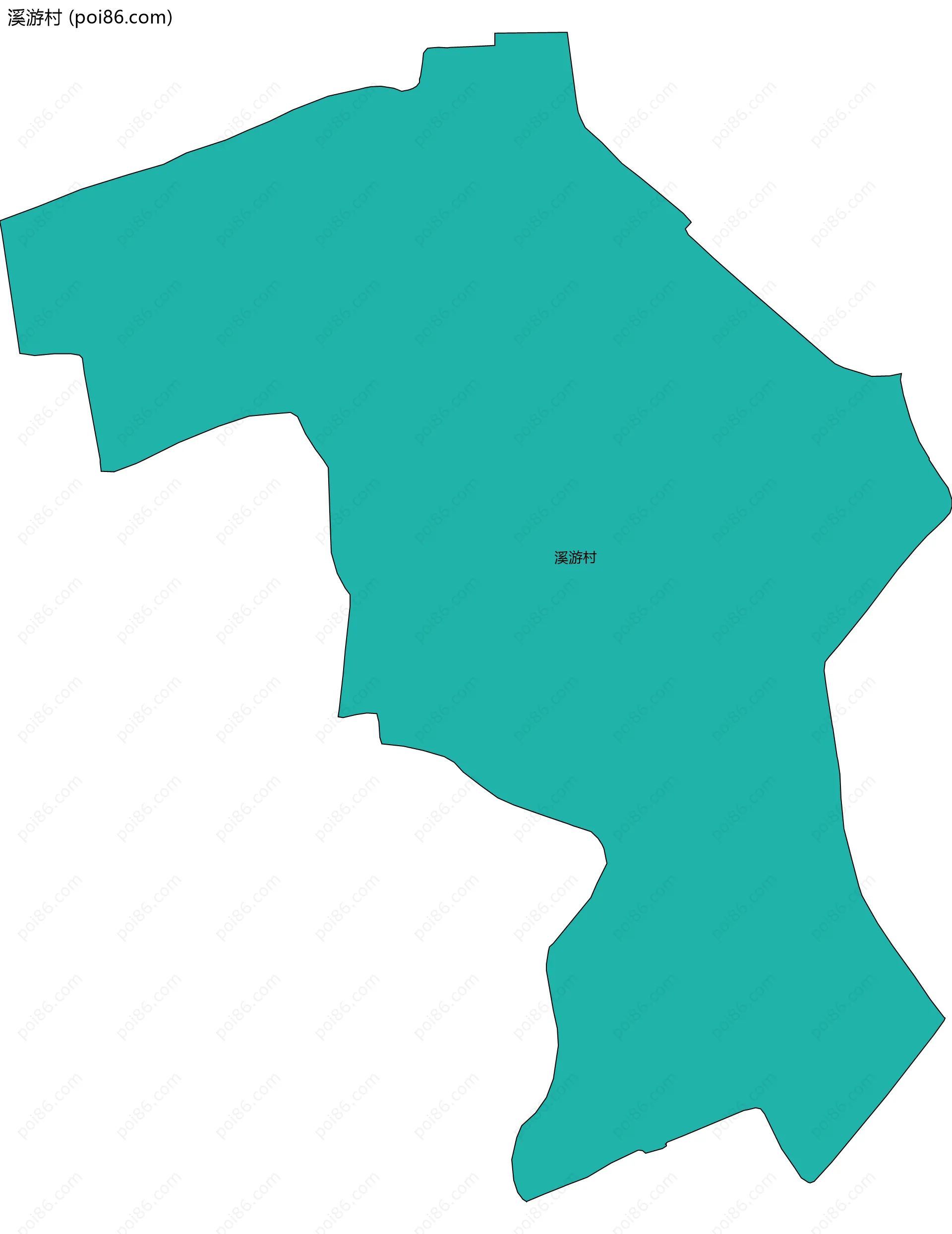 溪游村边界地图