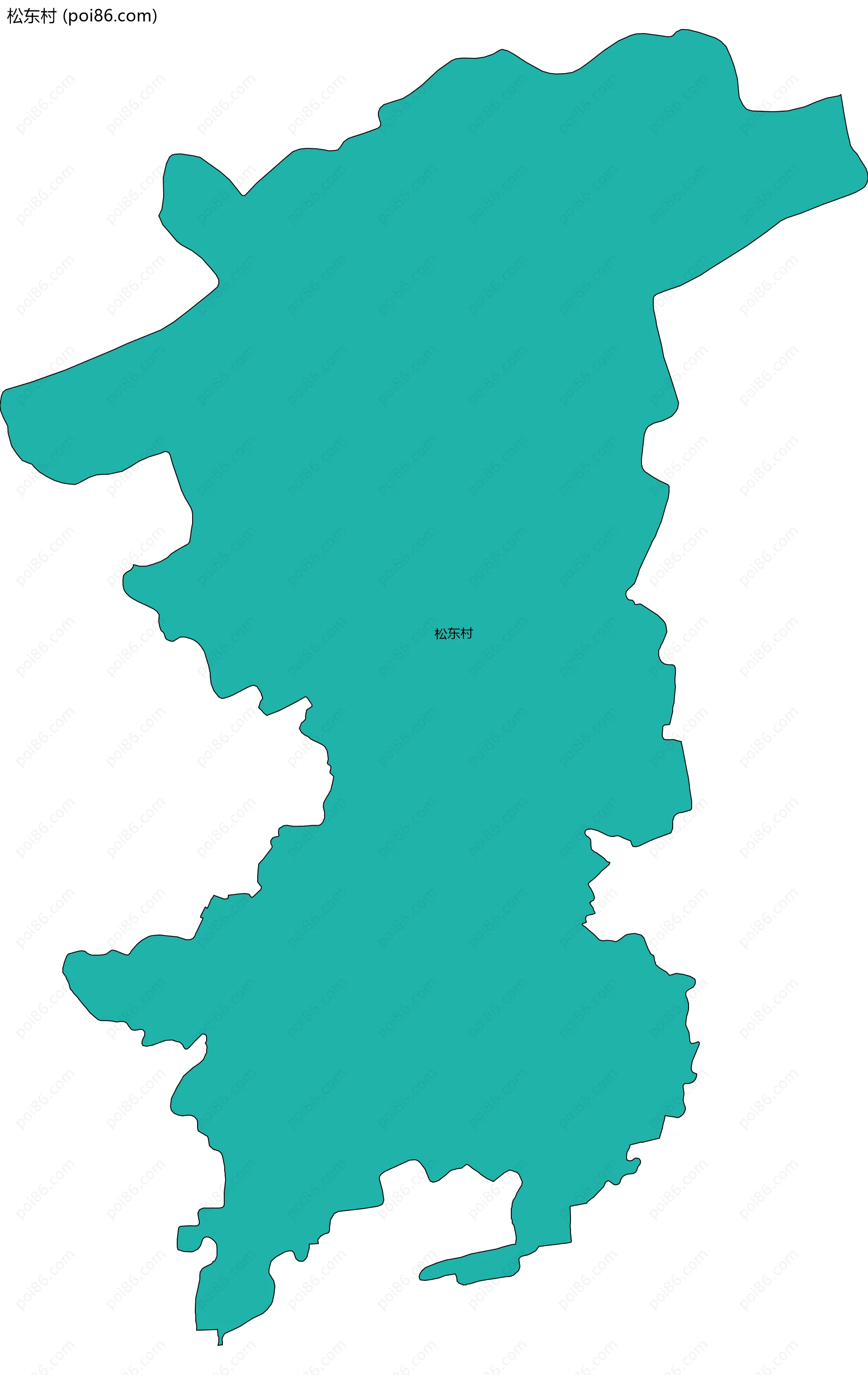 松东村边界地图