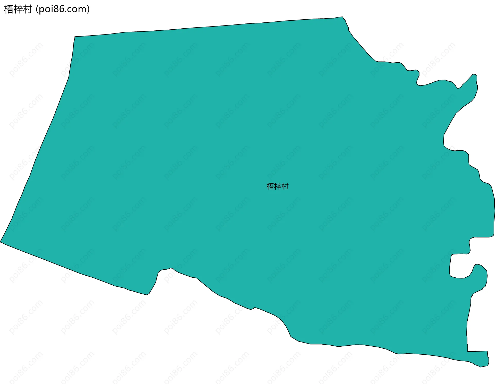 梧梓村边界地图