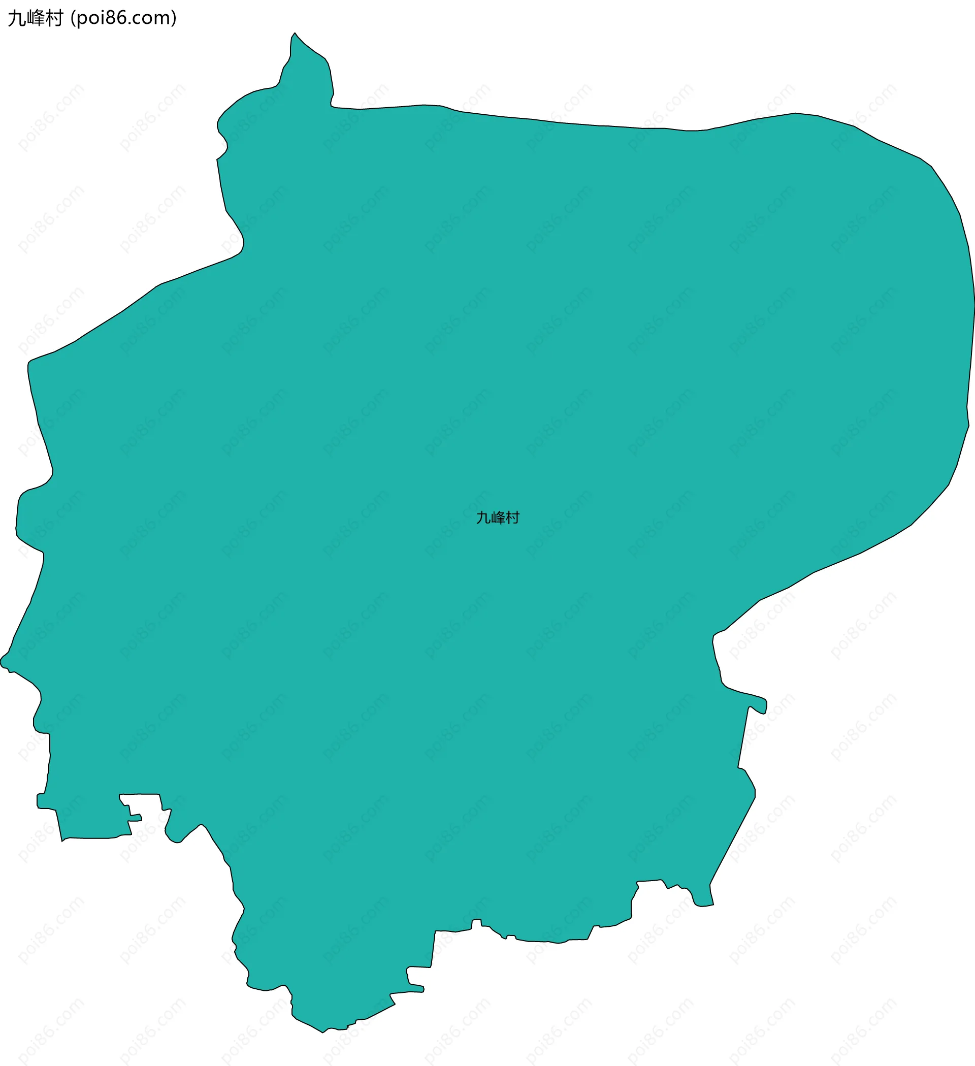 九峰村边界地图