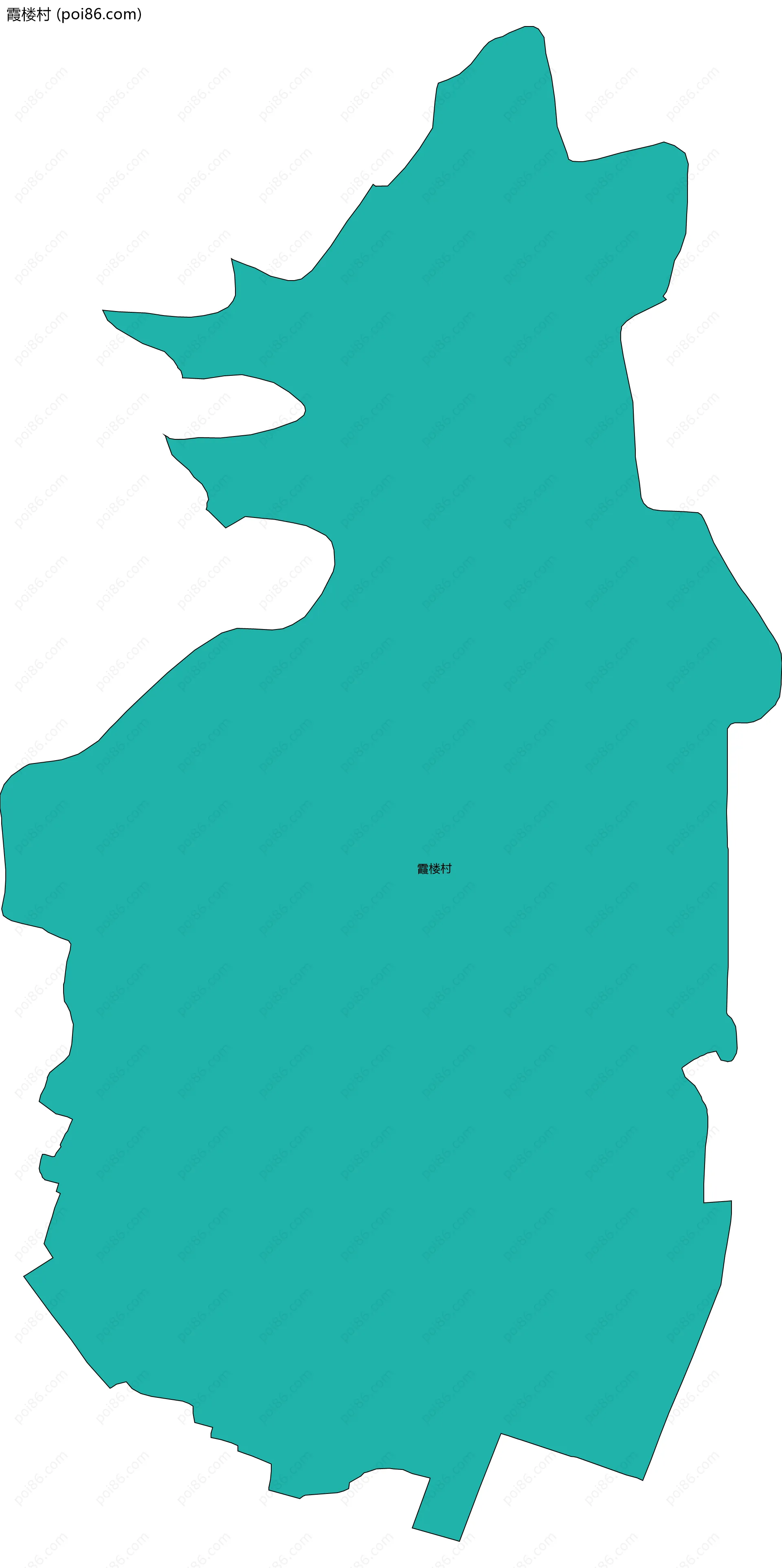 霞楼村边界地图