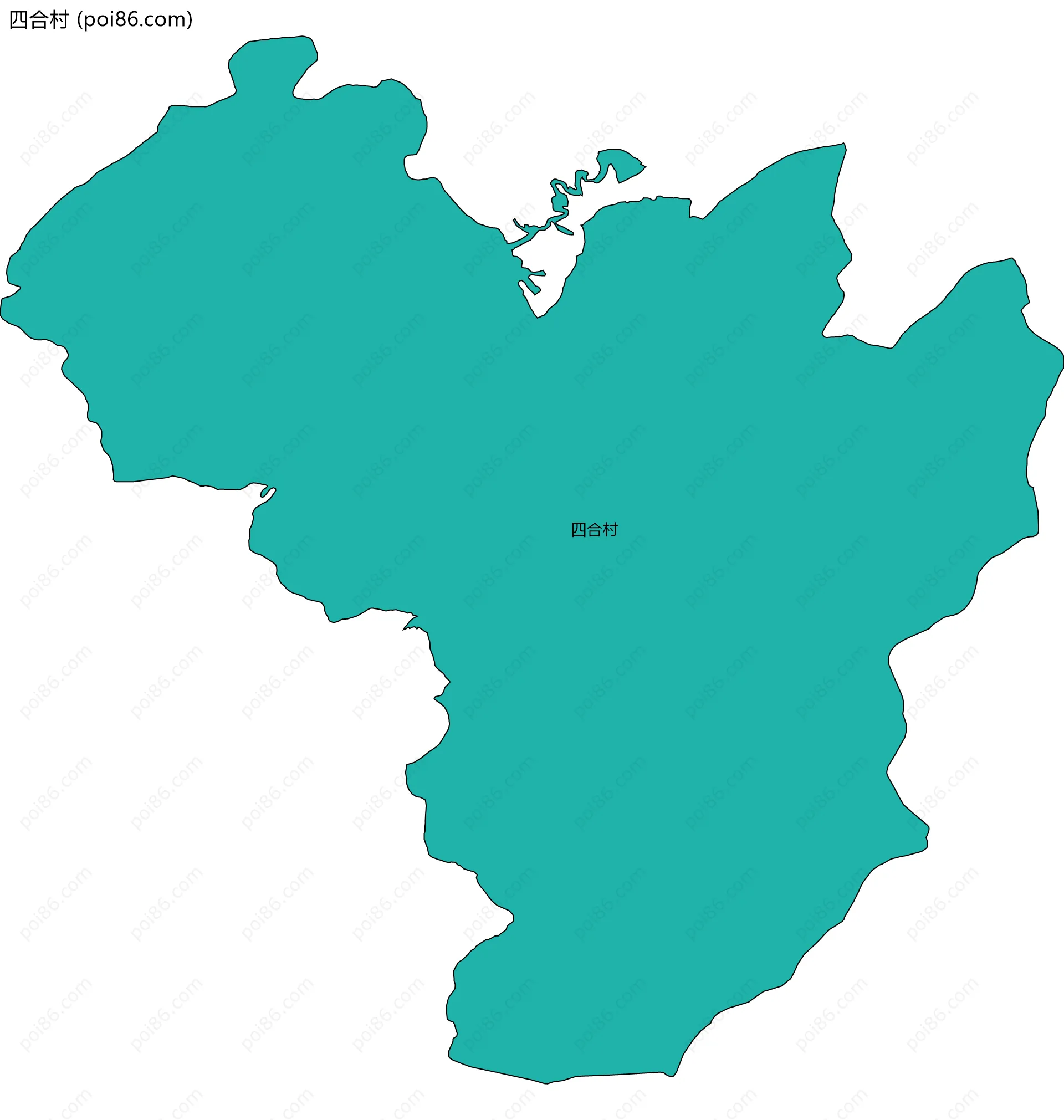 四合村边界地图